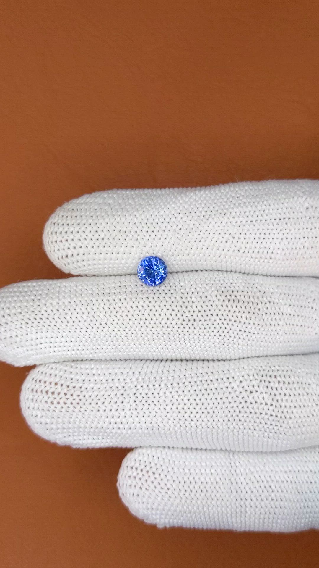 0.99 Ct. Blue Sapphire from Ceylon (Sri Lanka) Size Video