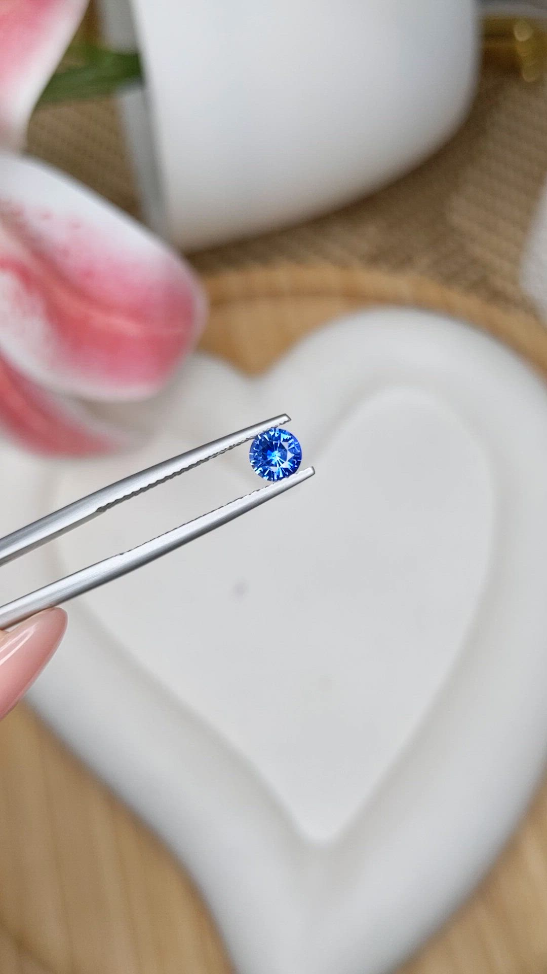 0.54 Ct. Blue Sapphire from Ceylon (Sri Lanka) Size Video