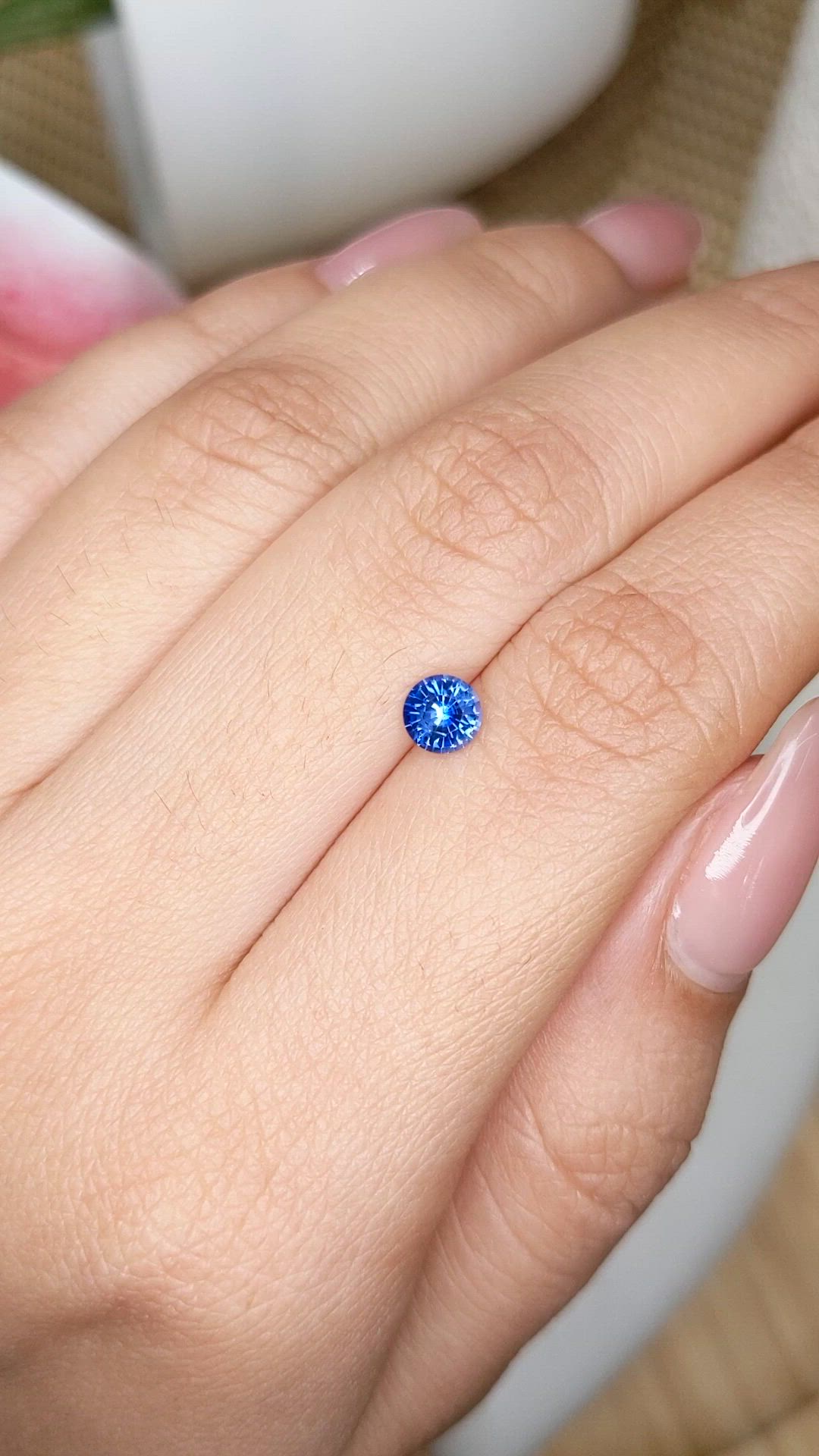 0.54 Ct. Blue Sapphire from Ceylon (Sri Lanka) Size Video