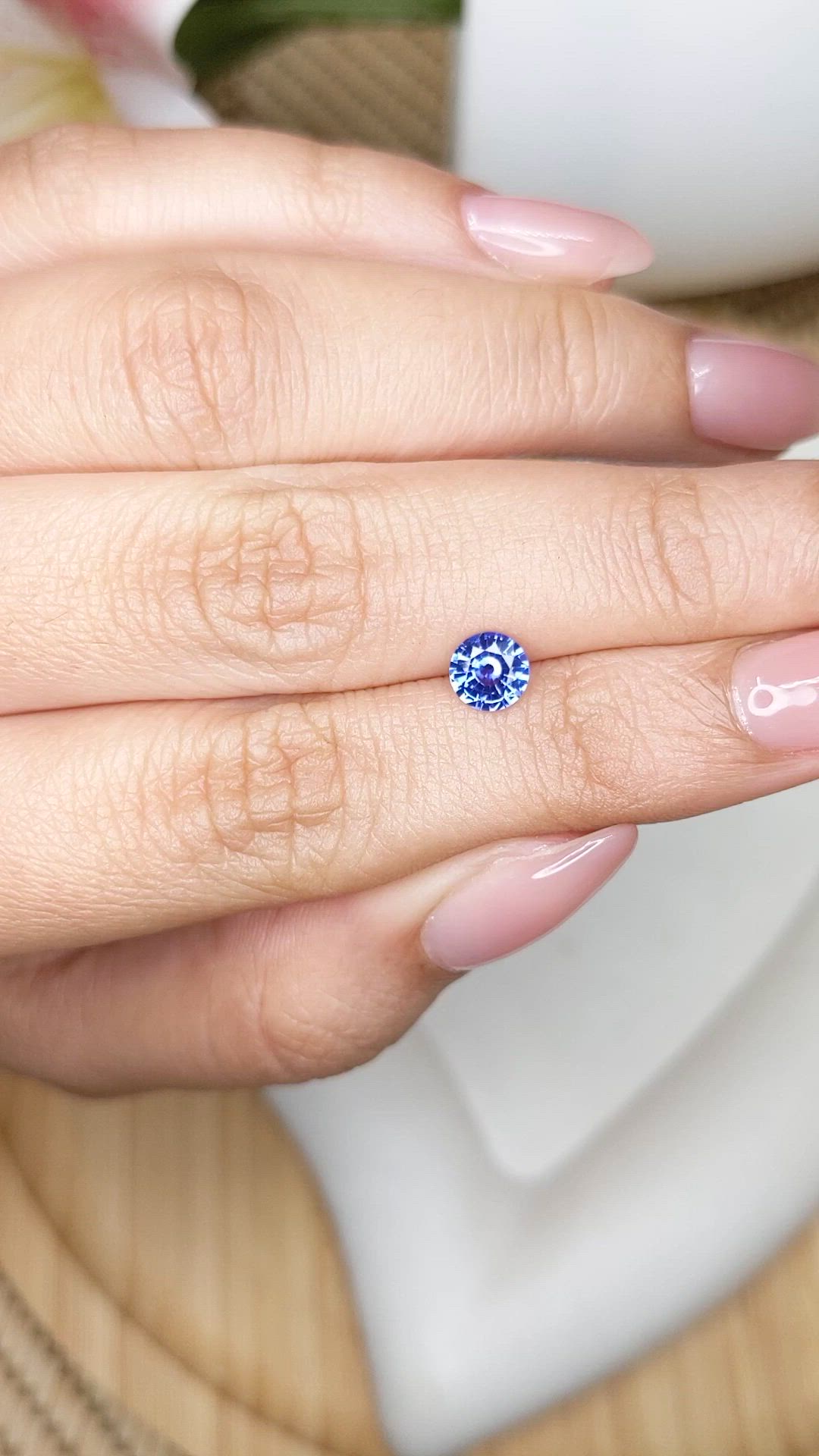0.70 Ct. Blue Sapphire from Ceylon (Sri Lanka) Size Video