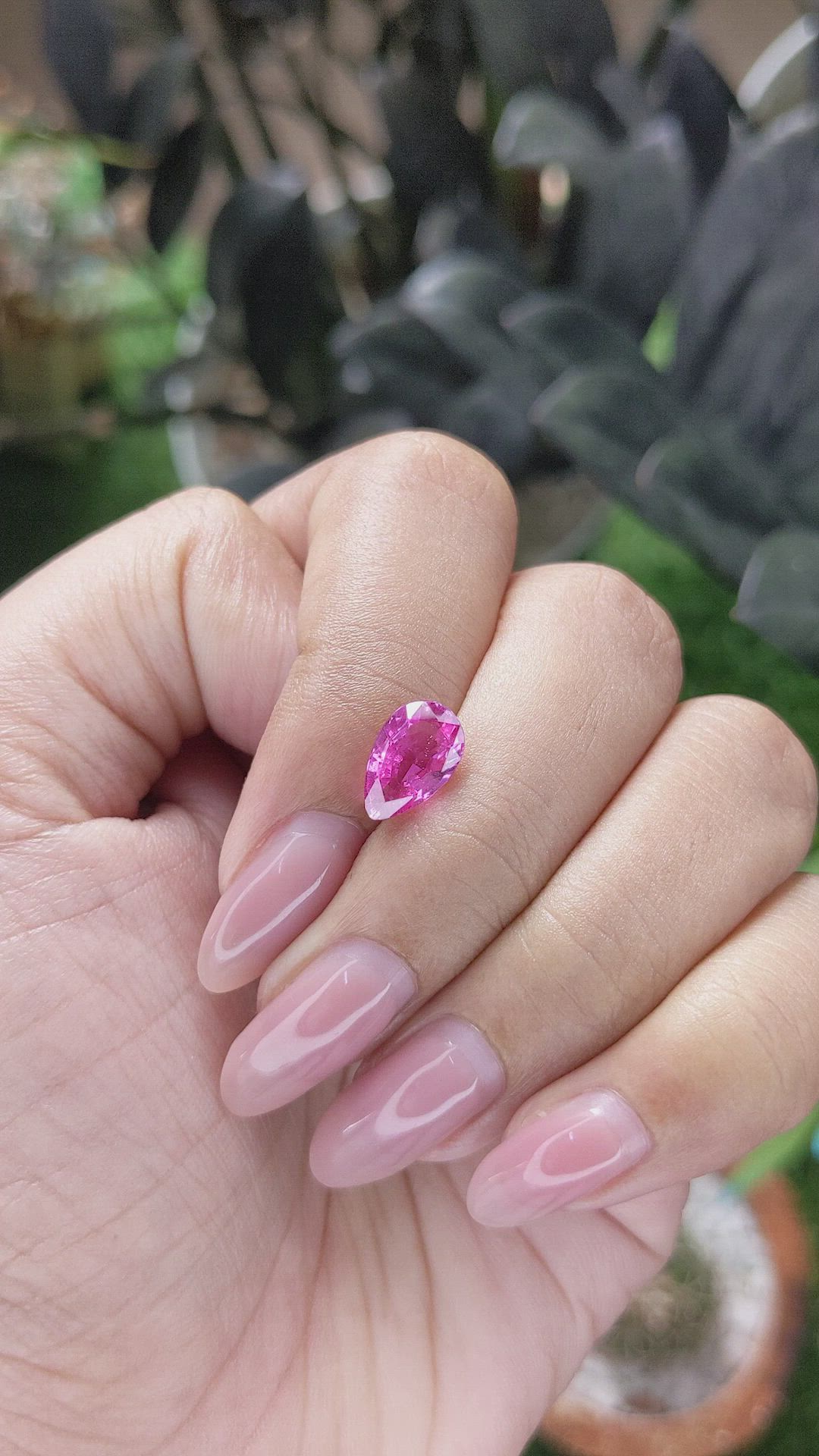 2.32 Ct. Reddish Pink Sapphire from Ceylon (Sri Lanka) Size Video
