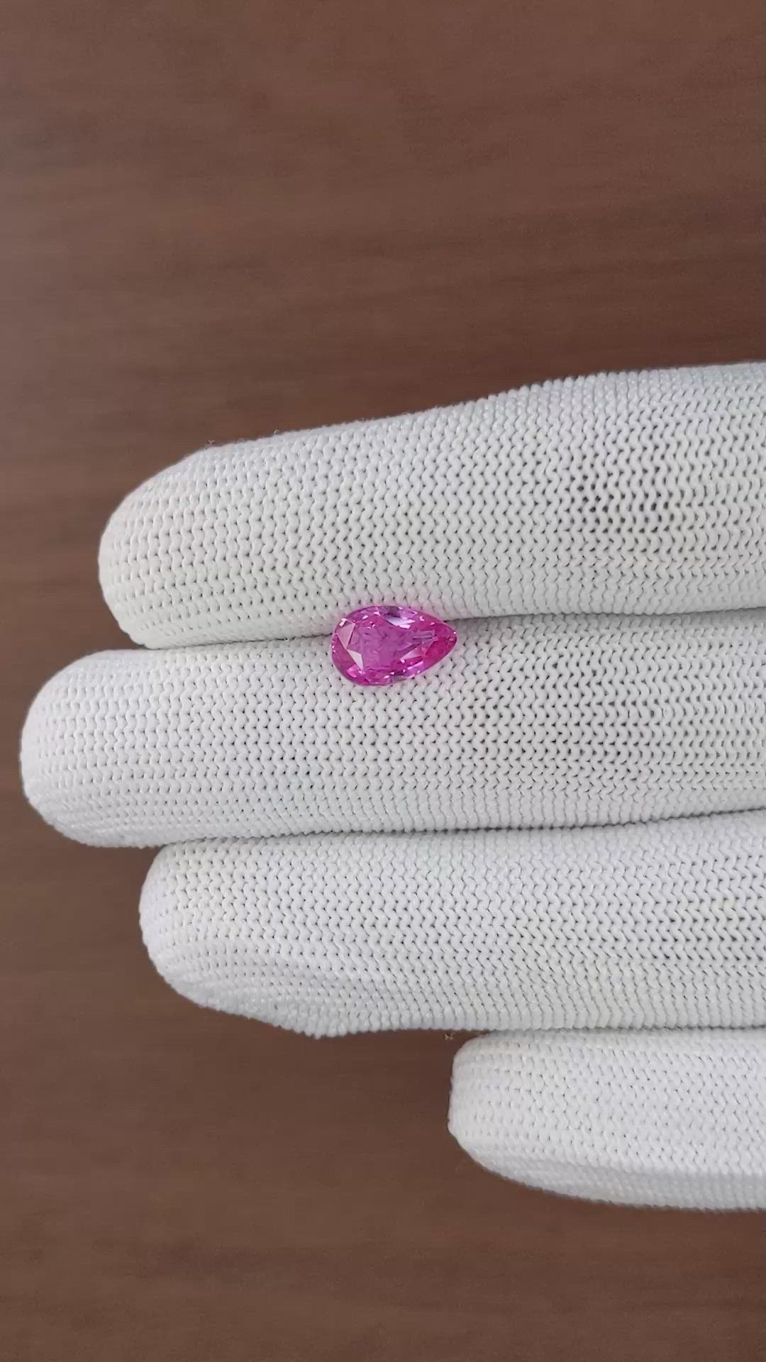 2.32 Ct. Reddish Pink Sapphire from Ceylon (Sri Lanka) Size Video