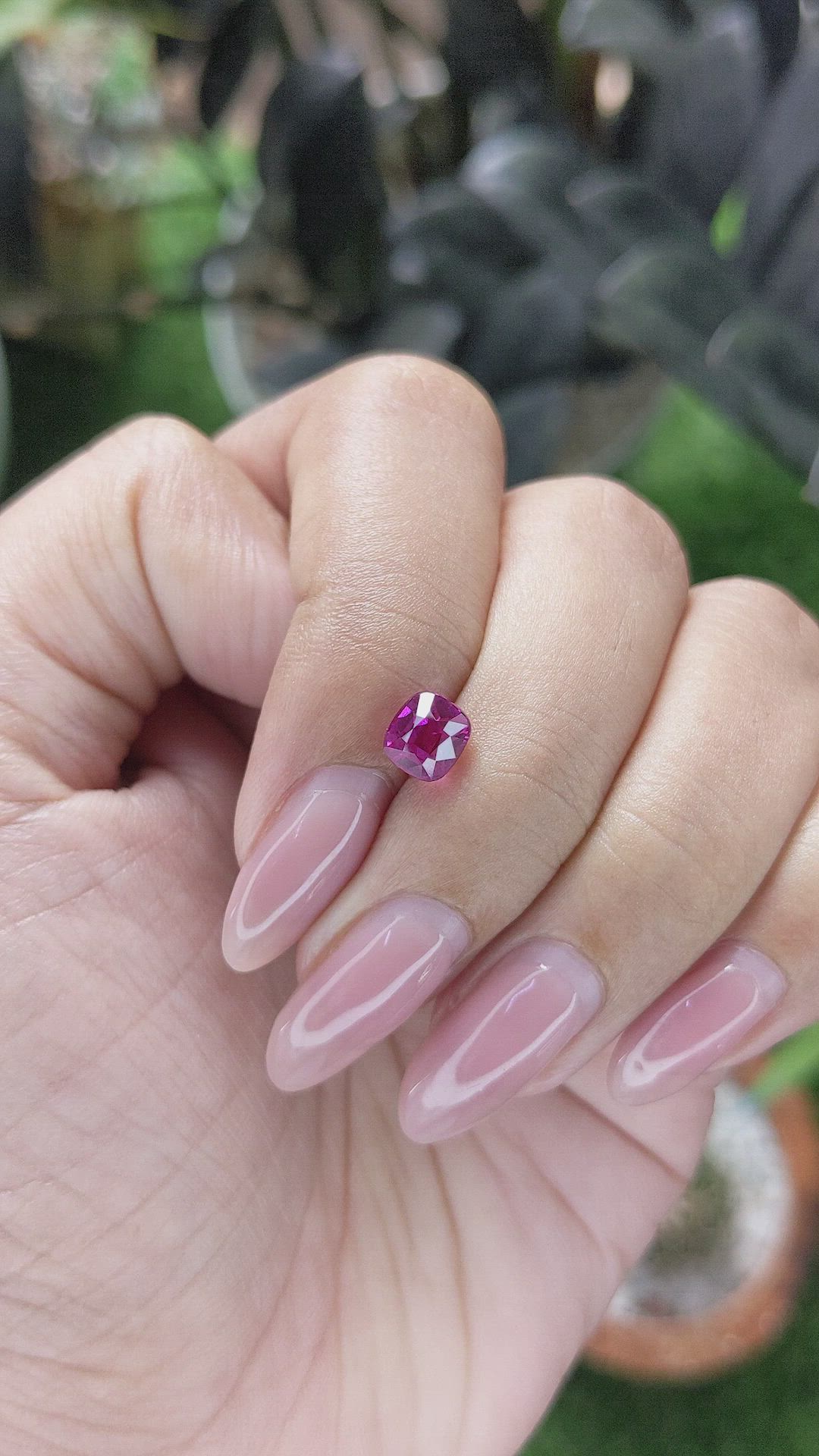 1.52 Ct. Purplish Pink Sapphire from Ceylon (Sri Lanka) Size Video