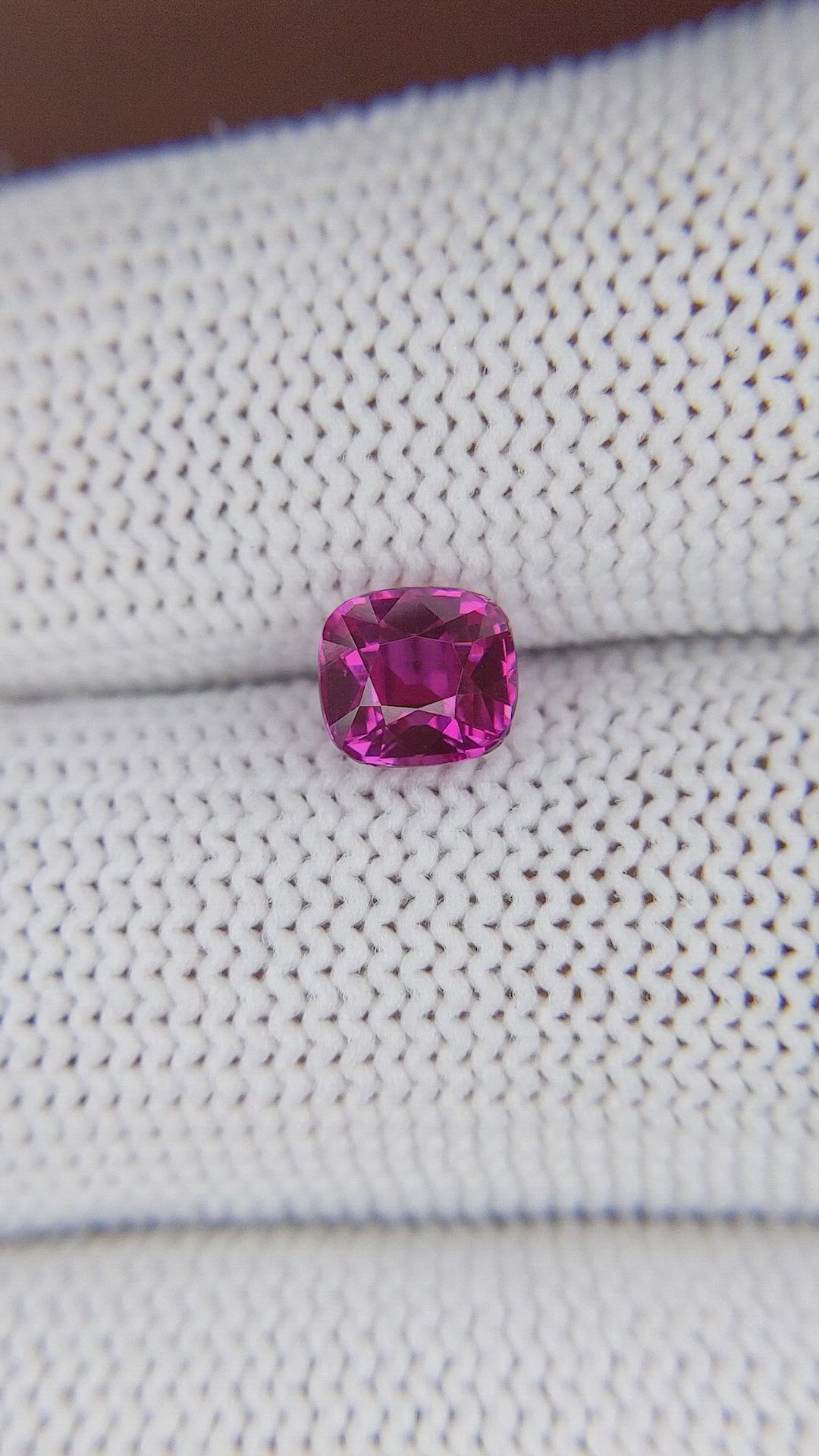 1.52 Ct. Purplish Pink Sapphire from Ceylon (Sri Lanka) Size Video