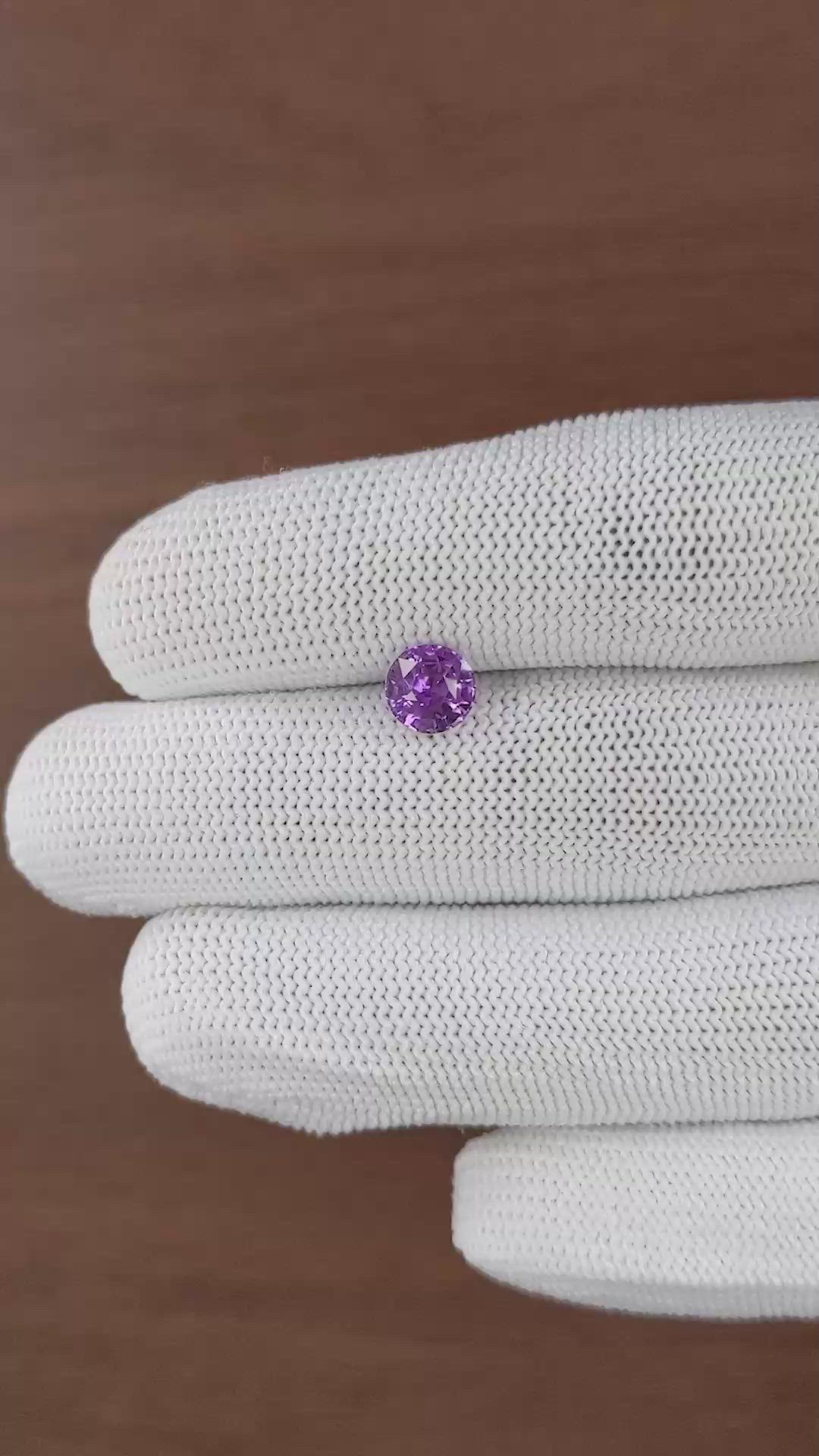 1.57 Ct. Purple Sapphire from Ceylon (Sri Lanka) Size Video