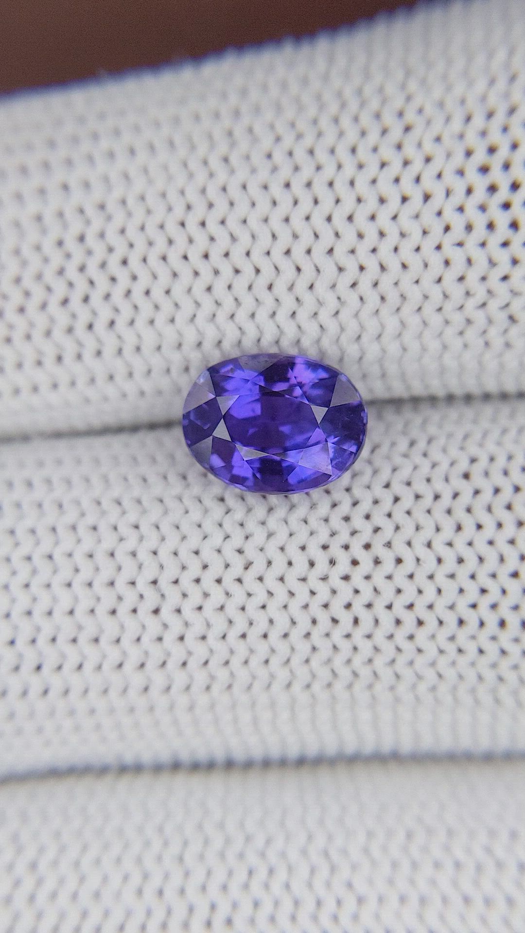 2.60 Ct. Bluish Purple Sapphire from Ceylon (Sri Lanka) Size Video