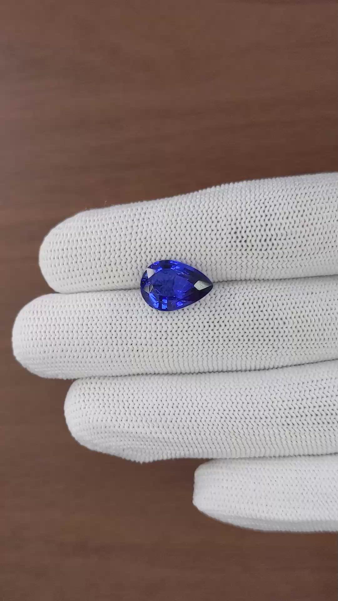 6.05 Ct. Blue Sapphire from Ceylon (Sri Lanka) Size Video