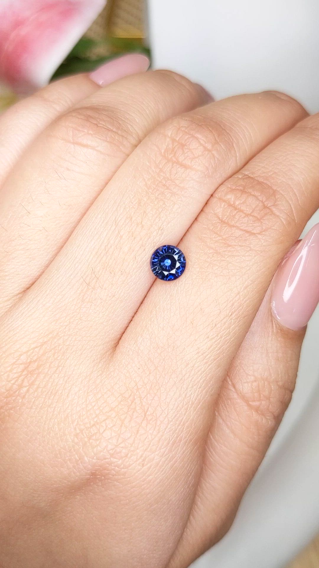 0.84 Ct. Blue Sapphire from Ceylon (Sri Lanka) Size Video
