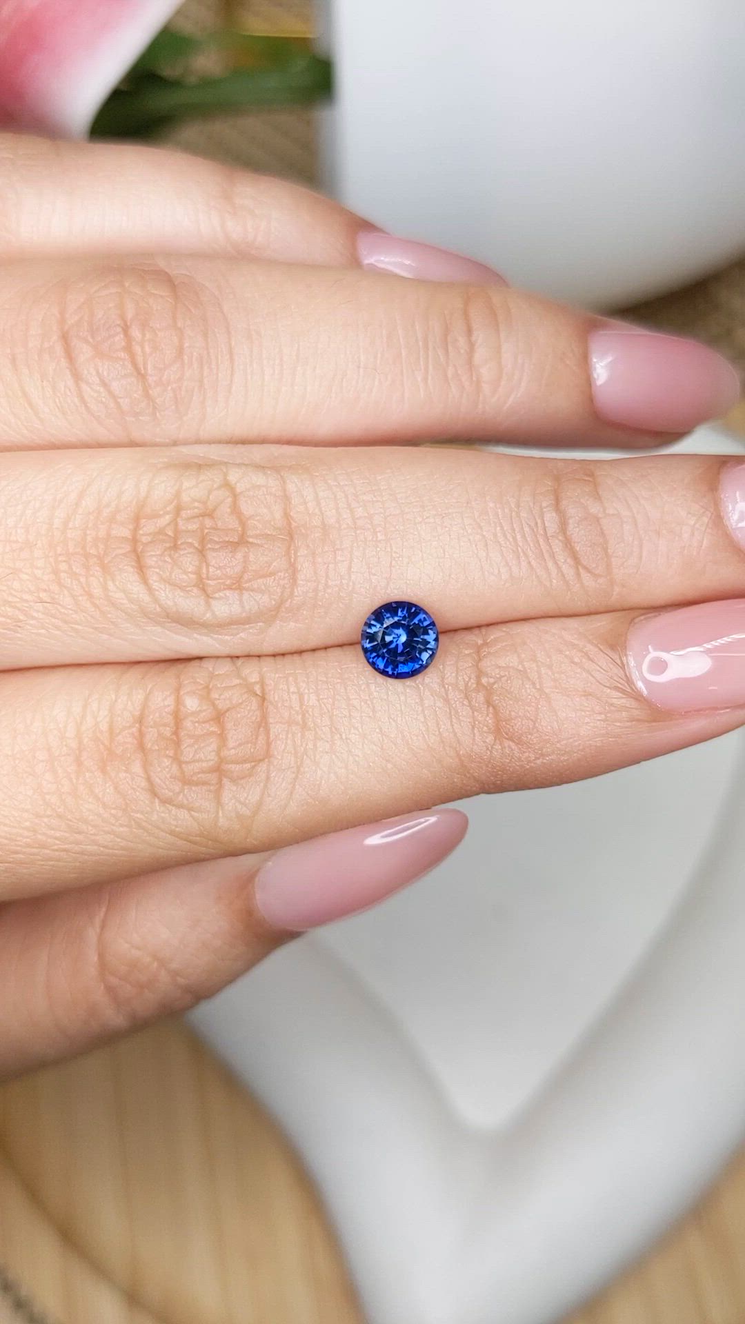 0.84 Ct. Blue Sapphire from Ceylon (Sri Lanka) Size Video