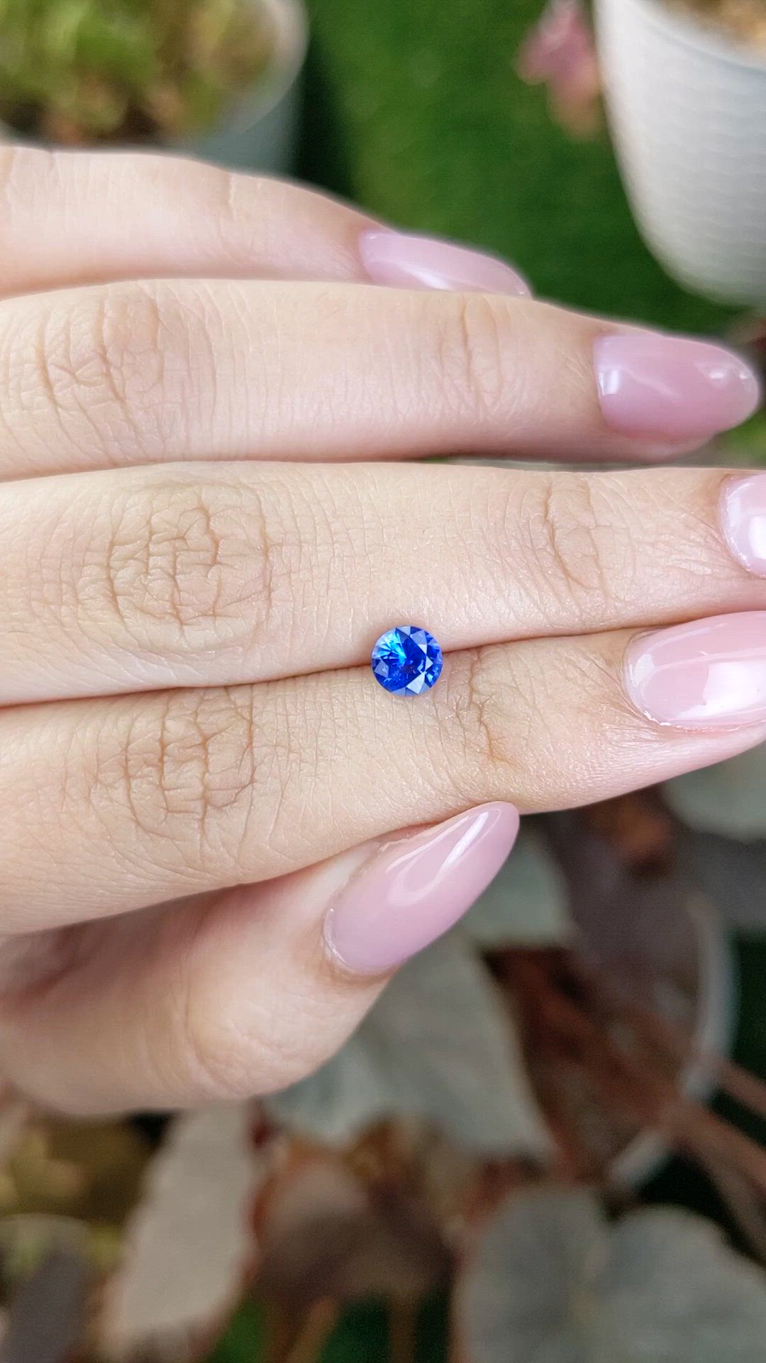 0.67 Ct. Blue Sapphire from Ceylon (Sri Lanka) Size Video