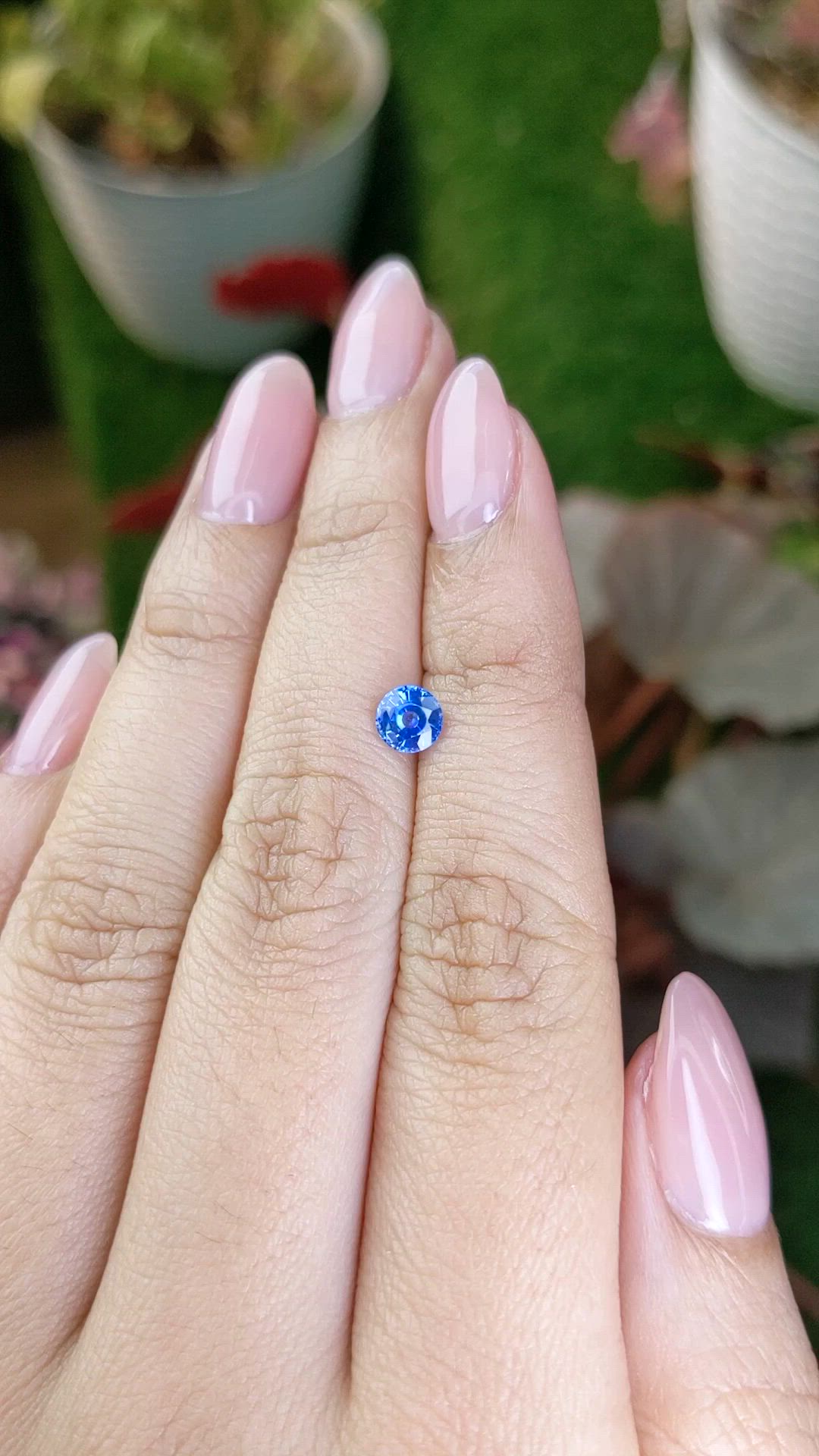 0.70 Ct. Blue Sapphire from Ceylon (Sri Lanka) Size Video