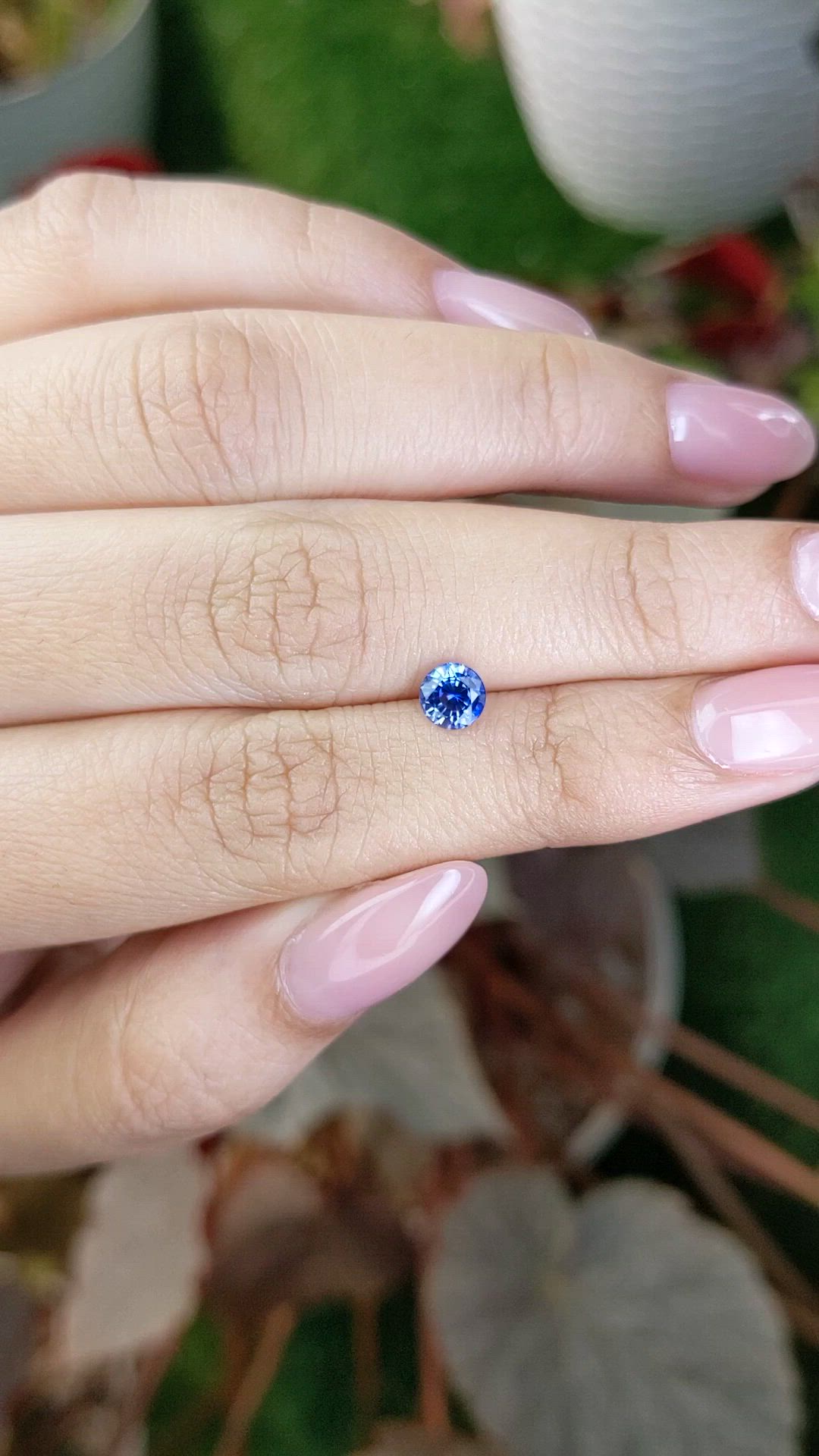 0.71 Ct. Blue Sapphire from Ceylon (Sri Lanka) Size Video