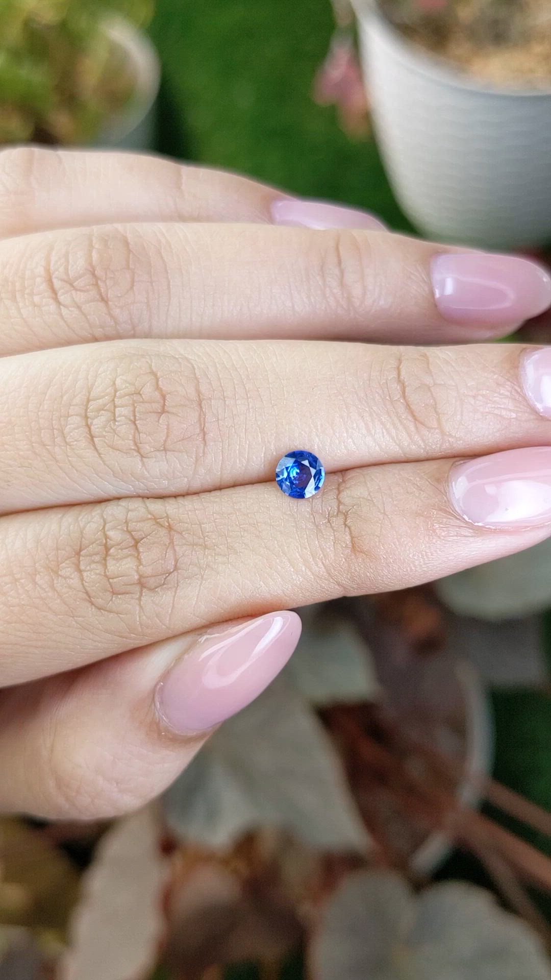 0.43 Ct. Blue Sapphire from Ceylon (Sri Lanka) Size Video