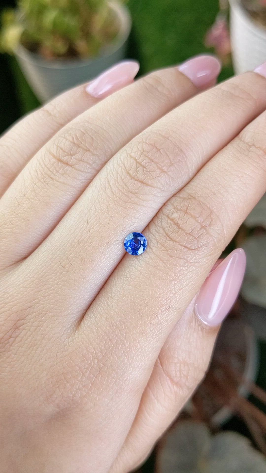 0.43 Ct. Blue Sapphire from Ceylon (Sri Lanka) Size Video