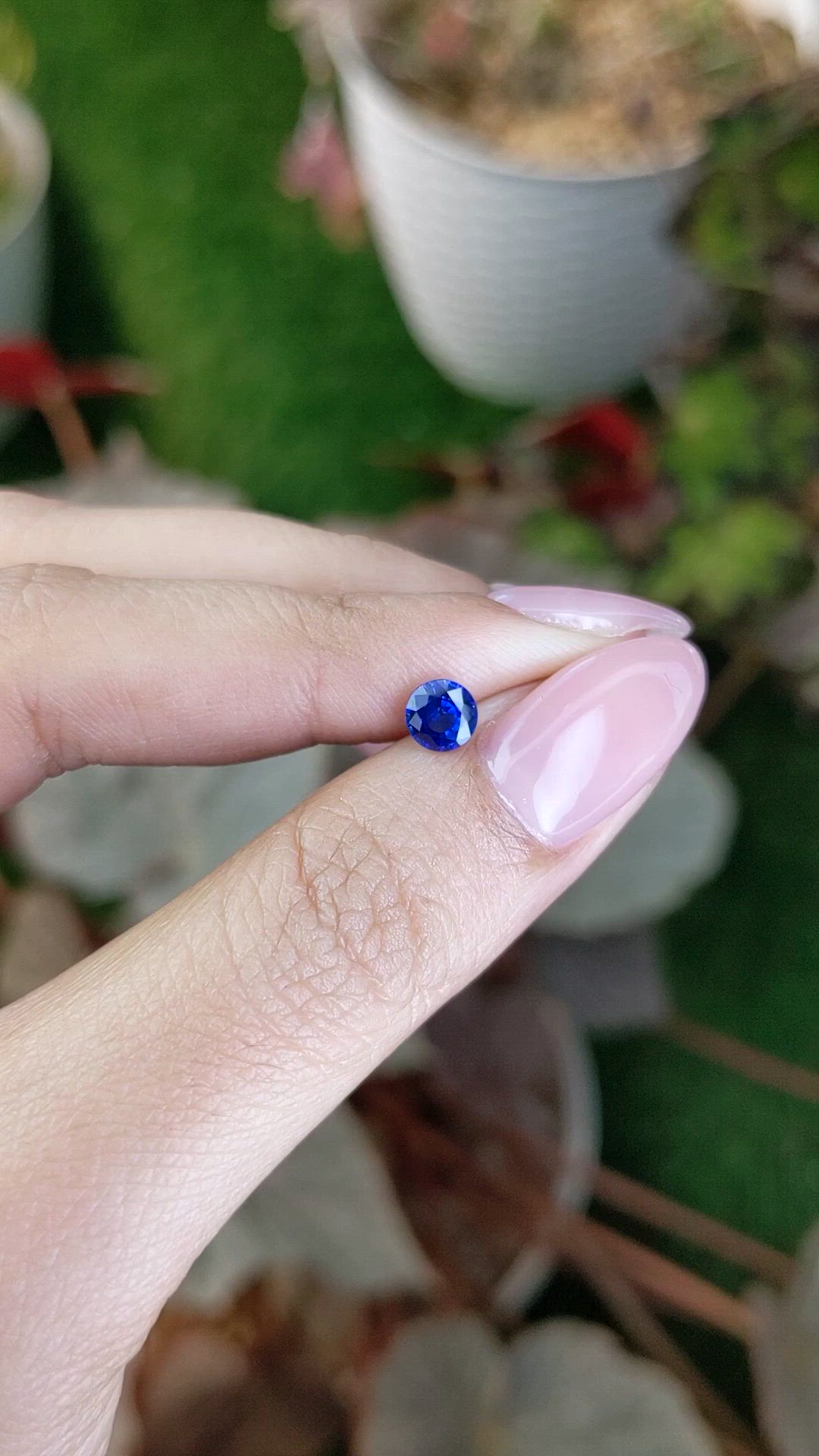 0.63 Ct. Blue Sapphire from Ceylon (Sri Lanka) Size Video
