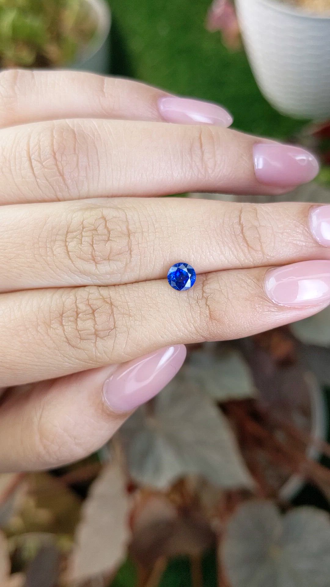 0.63 Ct. Blue Sapphire from Ceylon (Sri Lanka) Size Video