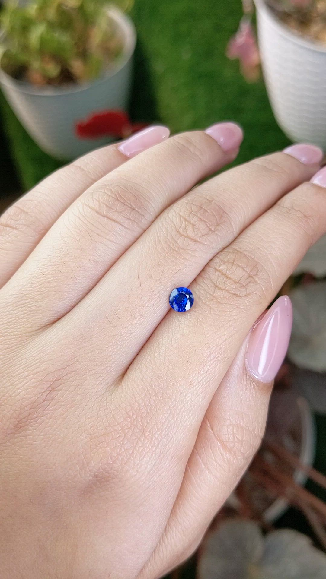 0.63 Ct. Blue Sapphire from Ceylon (Sri Lanka) Size Video