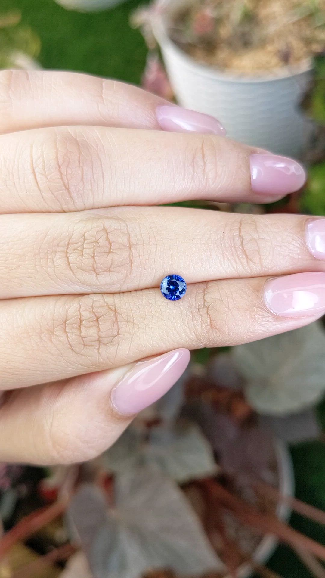 0.57 Ct. Blue Sapphire from Ceylon (Sri Lanka) Size Video