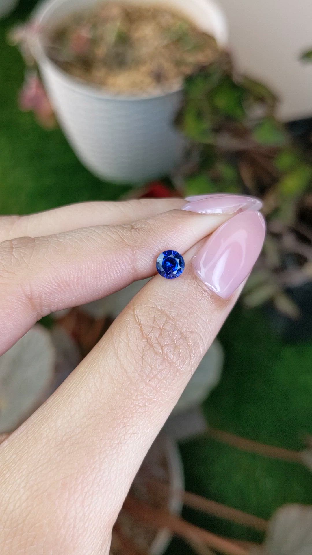 0.73 Ct. Blue Sapphire from Ceylon (Sri Lanka) Size Video