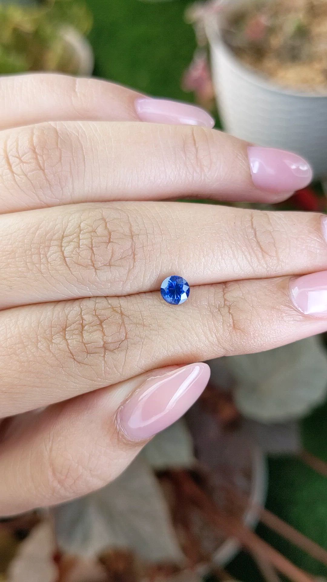 0.62 Ct. Blue Sapphire from Ceylon (Sri Lanka) Size Video