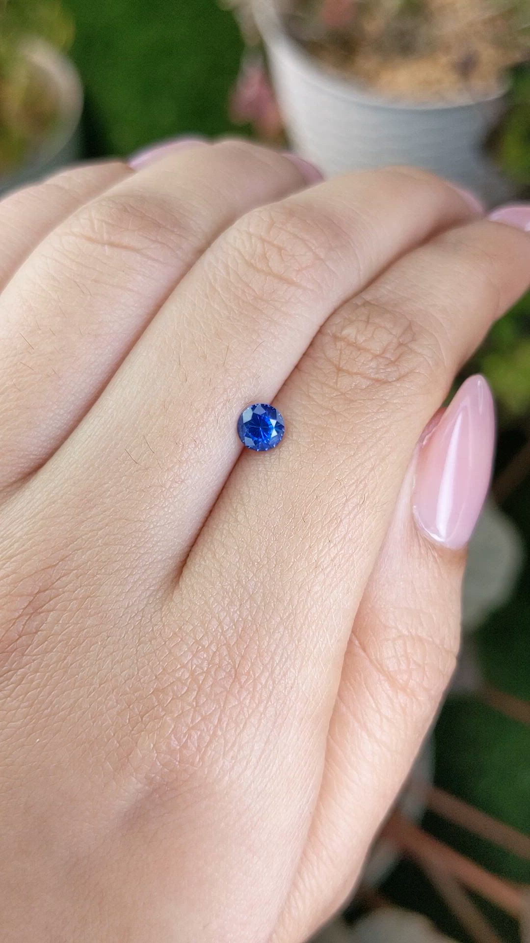 0.62 Ct. Blue Sapphire from Ceylon (Sri Lanka) Size Video