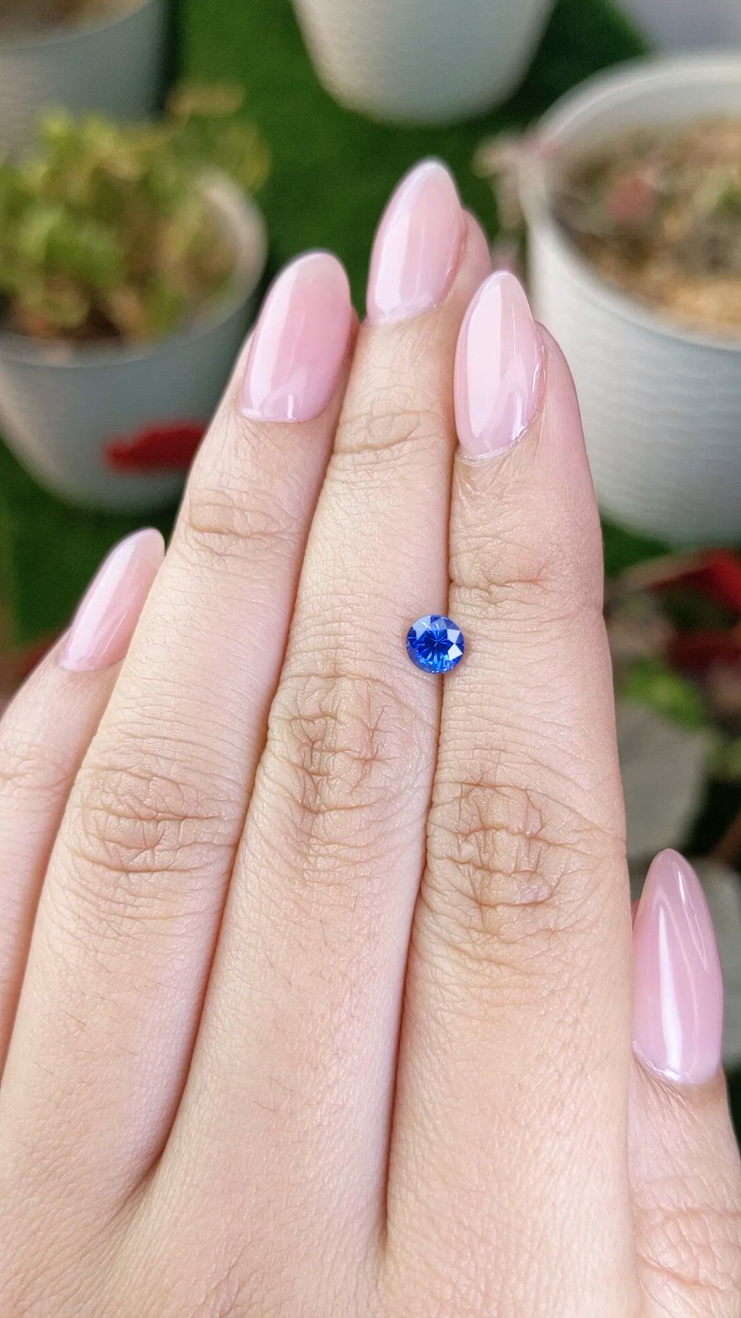 0.62 Ct. Blue Sapphire from Ceylon (Sri Lanka) Size Video