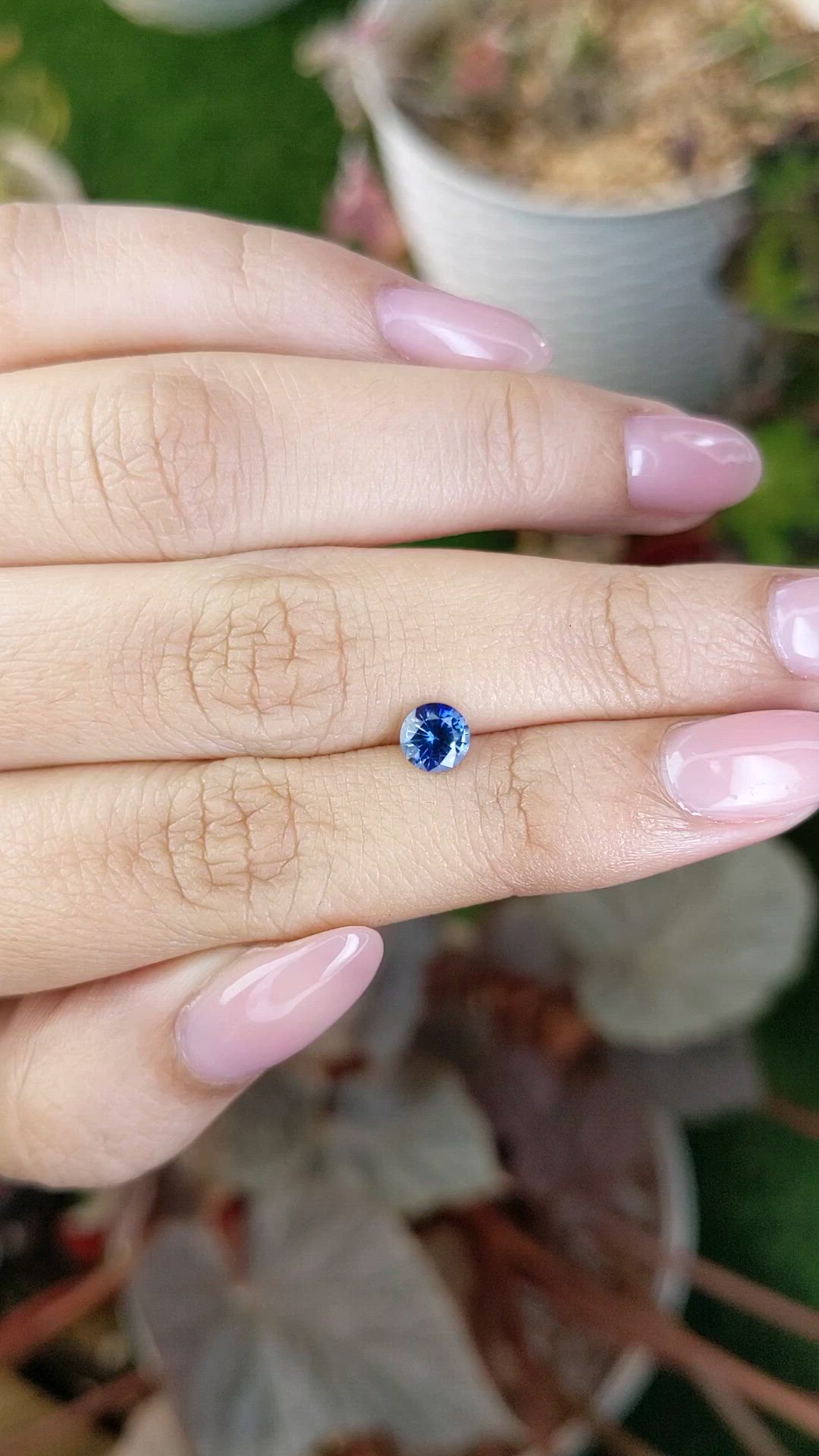 0.67 Ct. Blue Sapphire from Ceylon (Sri Lanka) Size Video