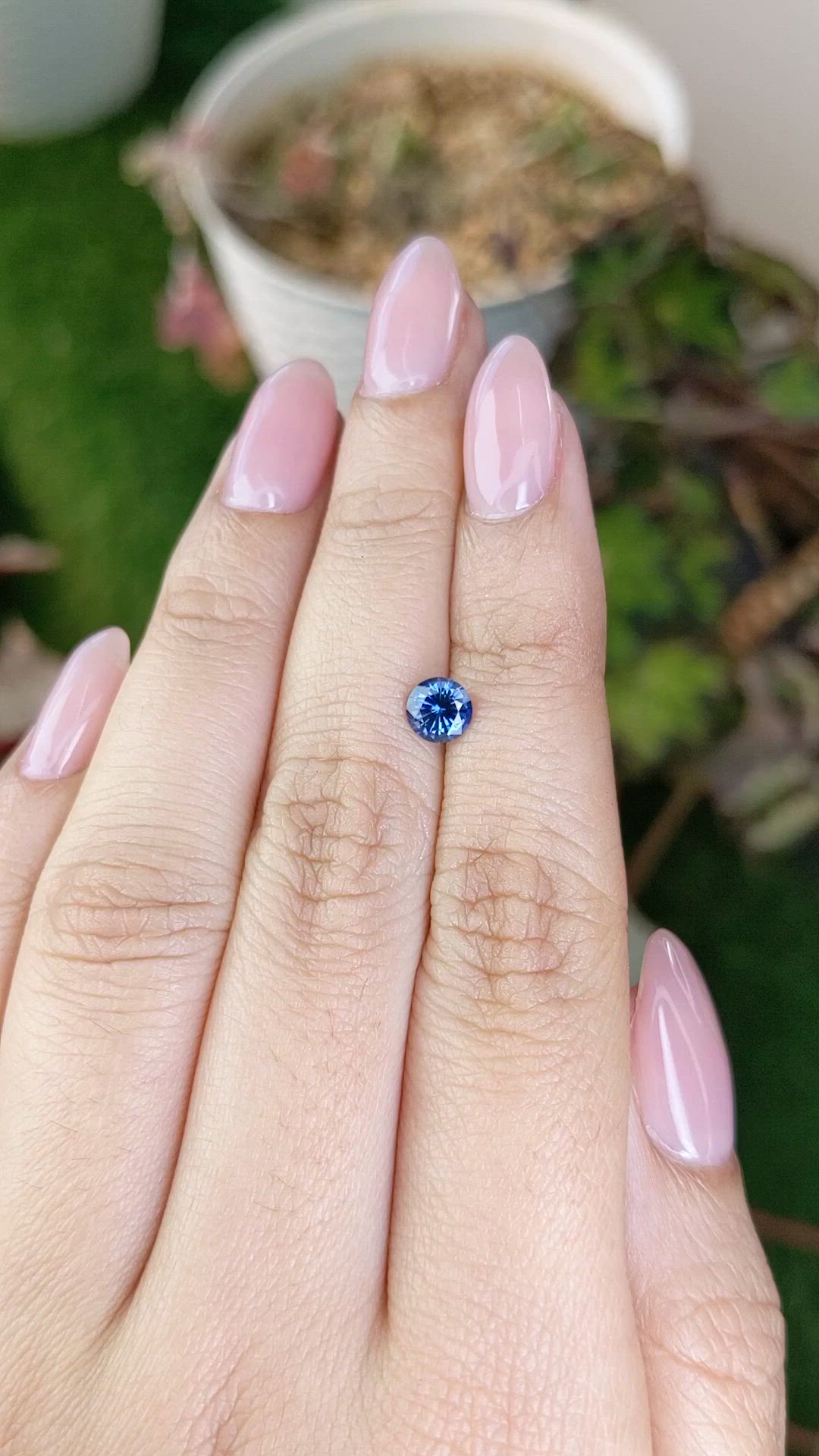 0.67 Ct. Blue Sapphire from Ceylon (Sri Lanka) Size Video