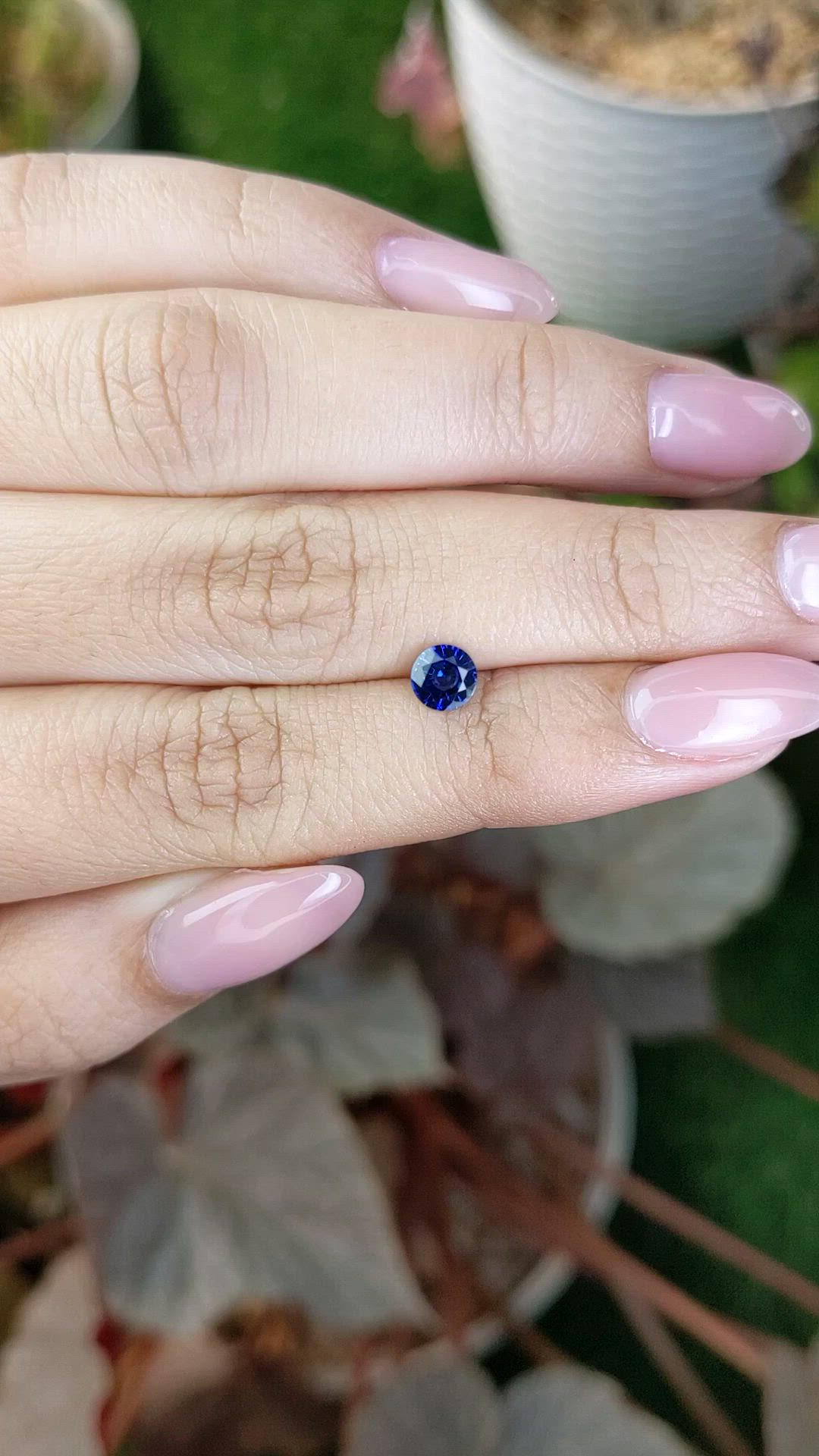 0.58 Ct. Blue Sapphire from Ceylon (Sri Lanka) Size Video
