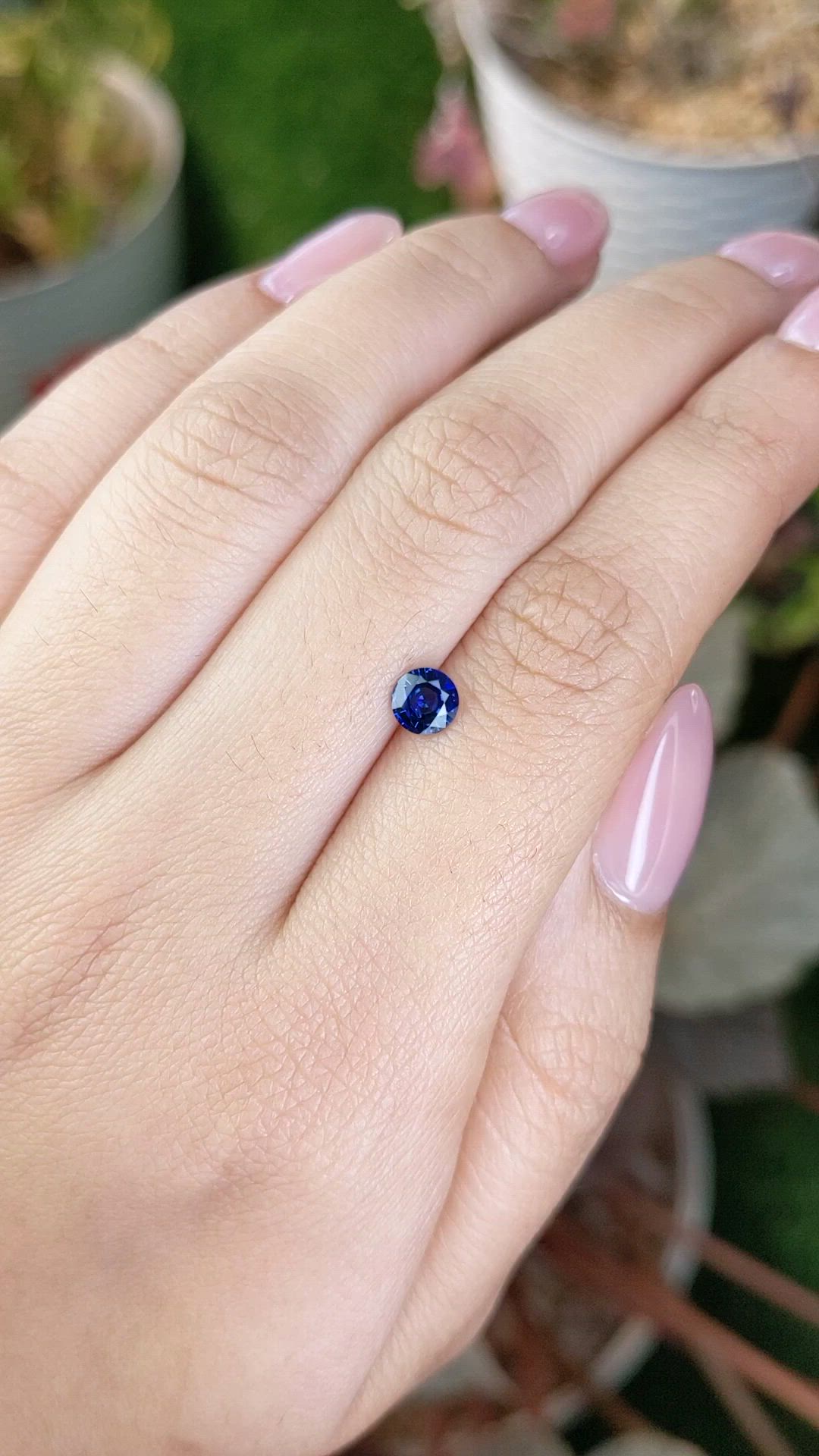 0.58 Ct. Blue Sapphire from Ceylon (Sri Lanka) Size Video