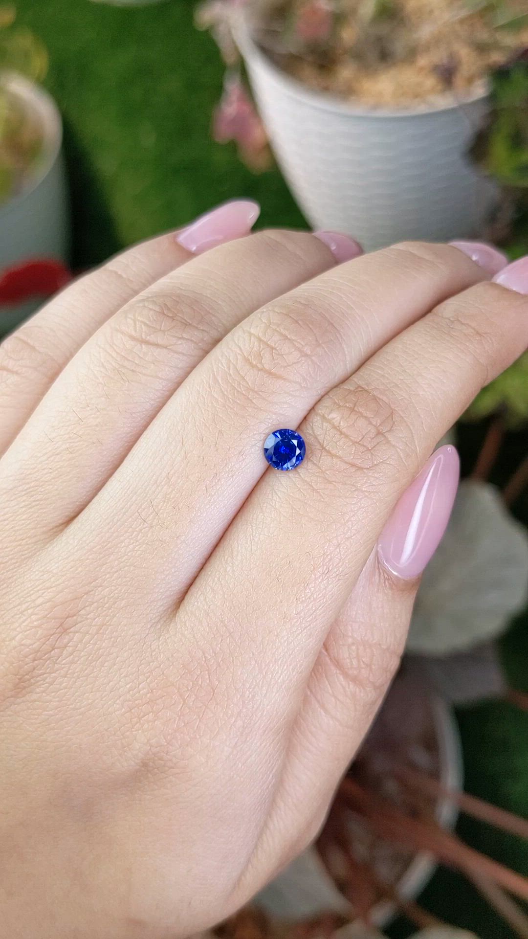 0.68 Ct. Blue Sapphire from Ceylon (Sri Lanka) Size Video
