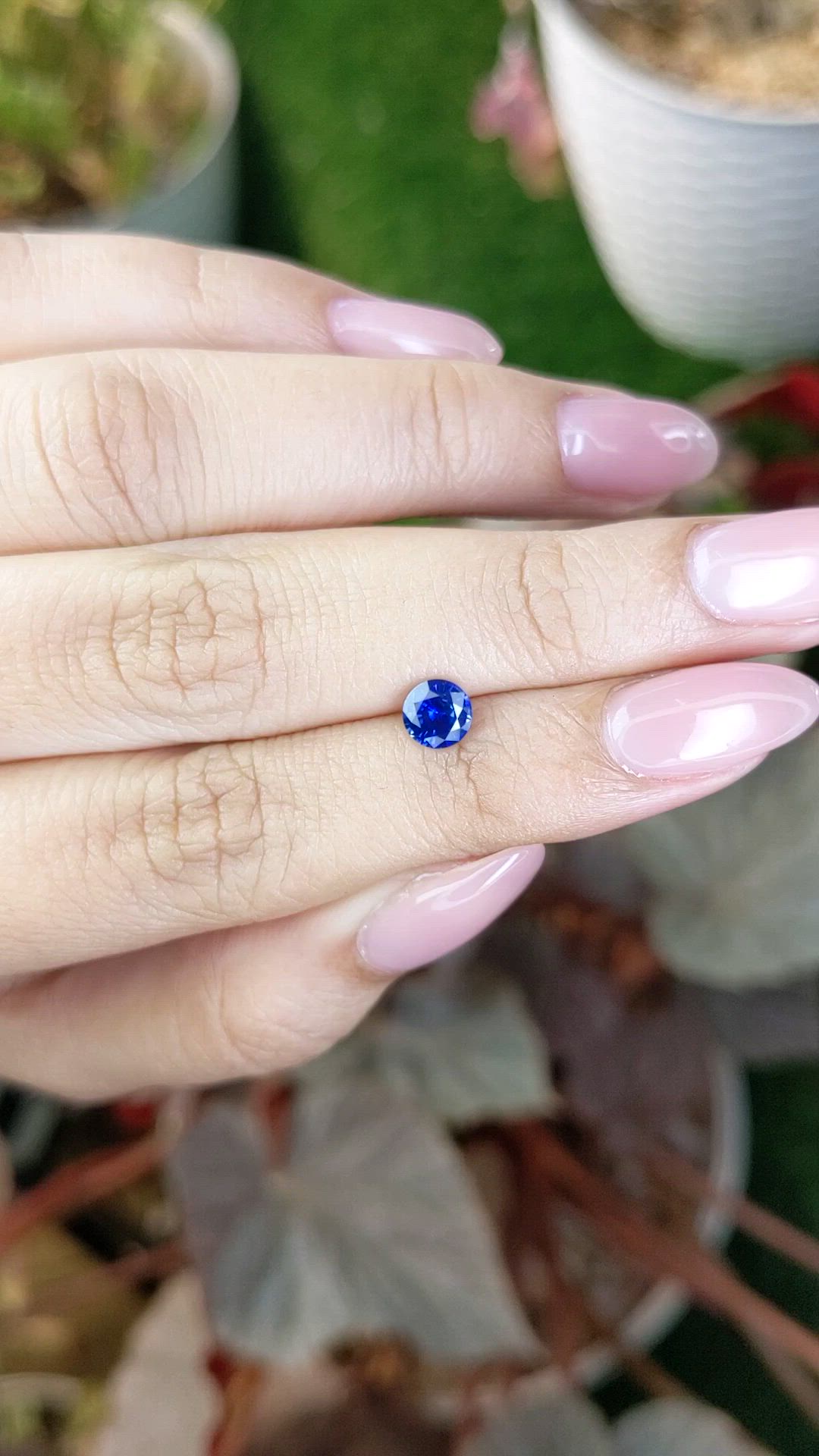 0.68 Ct. Blue Sapphire from Ceylon (Sri Lanka) Size Video