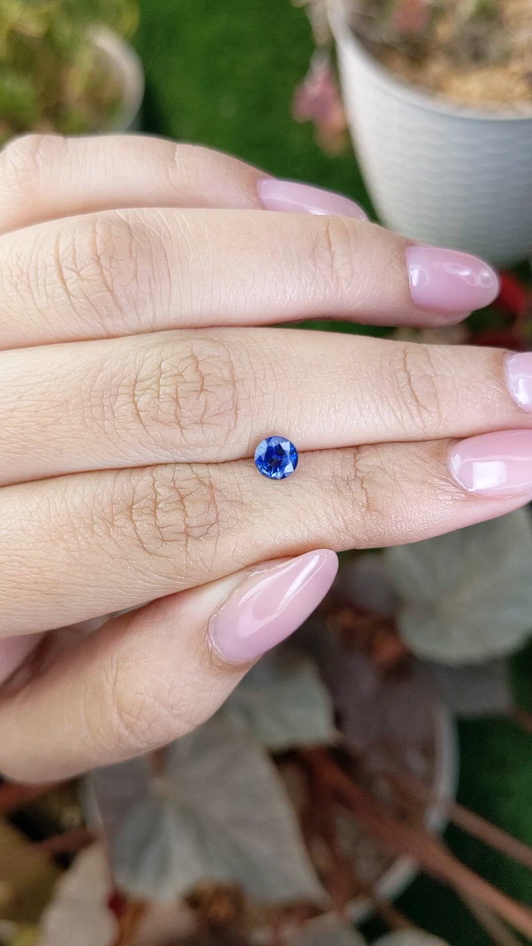 0.69 Ct. Blue Sapphire from Ceylon (Sri Lanka) Size Video