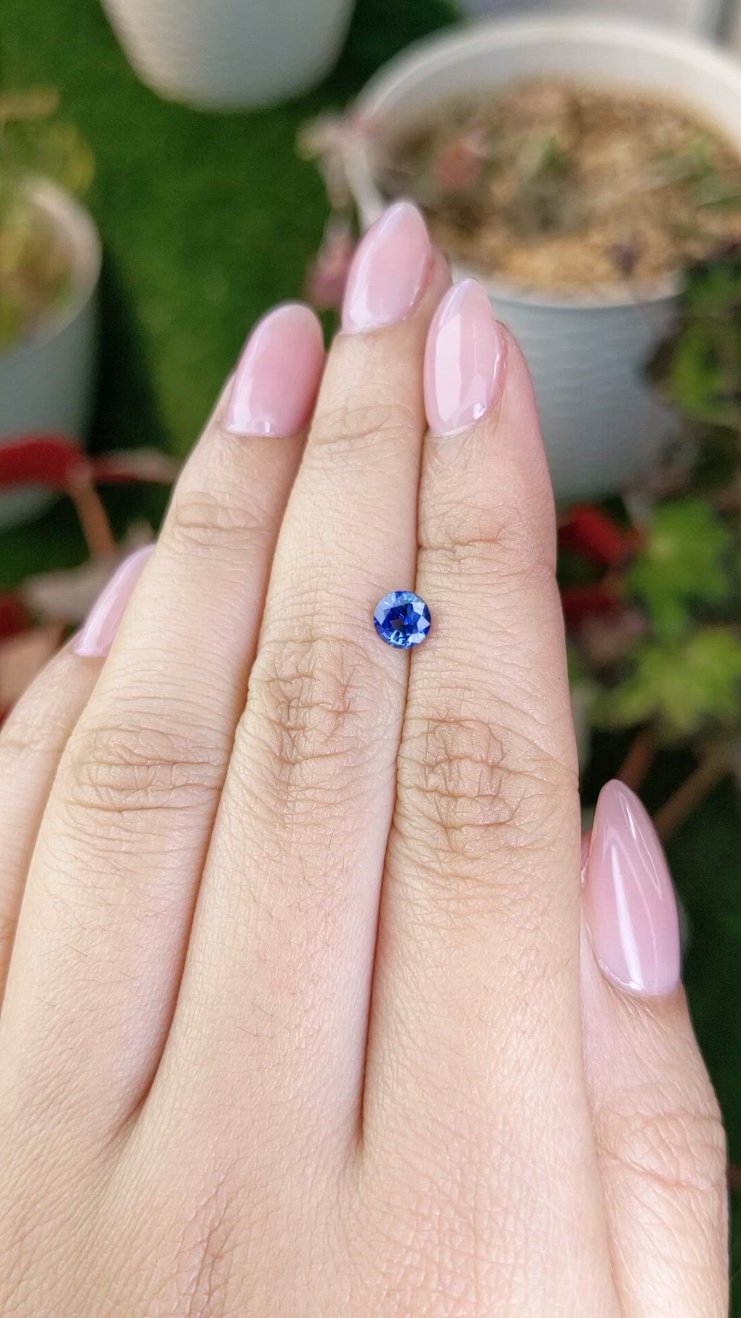 0.69 Ct. Blue Sapphire from Ceylon (Sri Lanka) Size Video