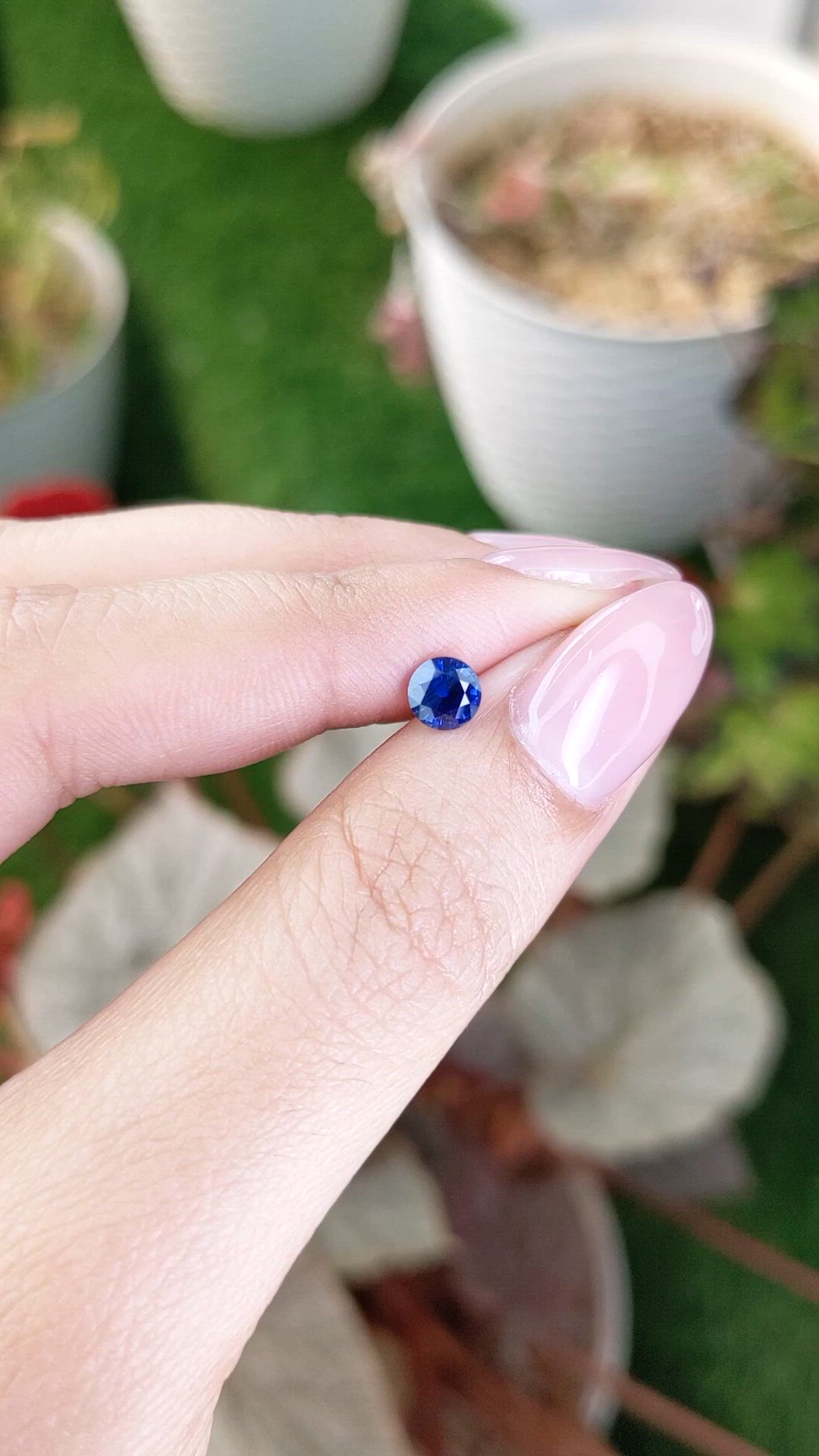 0.62 Ct. Blue Sapphire from Ceylon (Sri Lanka) Size Video