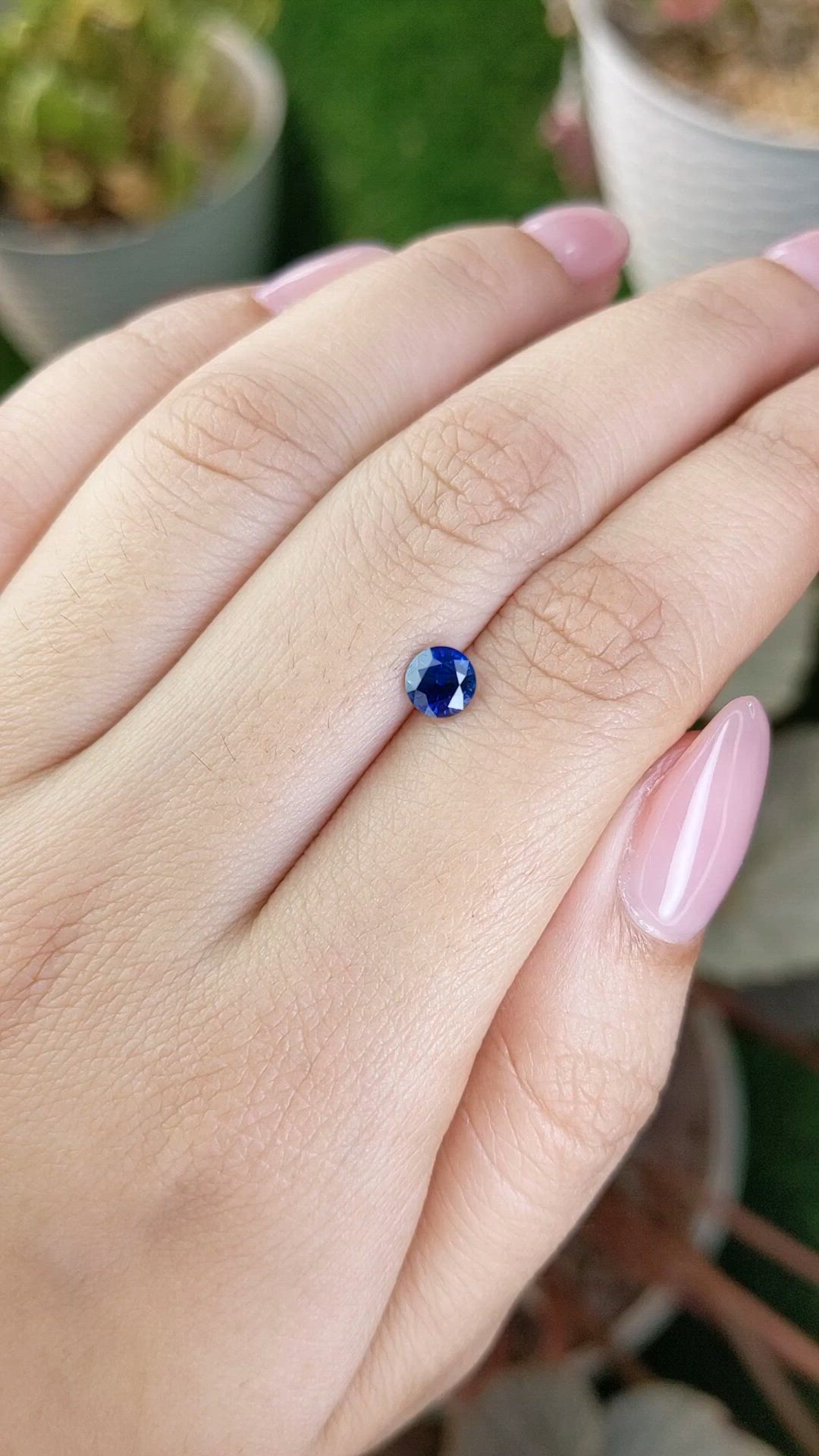 0.62 Ct. Blue Sapphire from Ceylon (Sri Lanka) Size Video