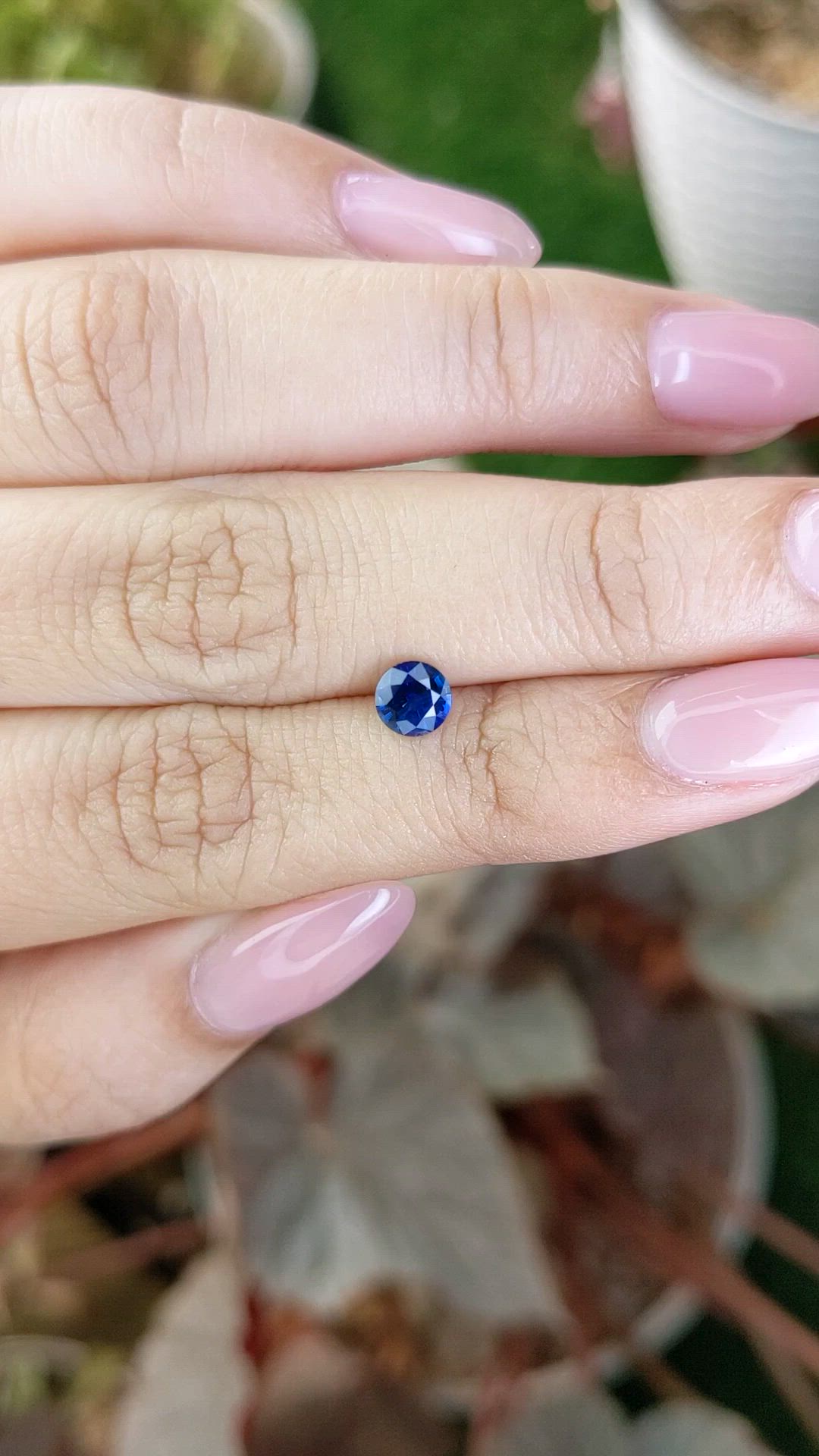 0.62 Ct. Blue Sapphire from Ceylon (Sri Lanka) Size Video