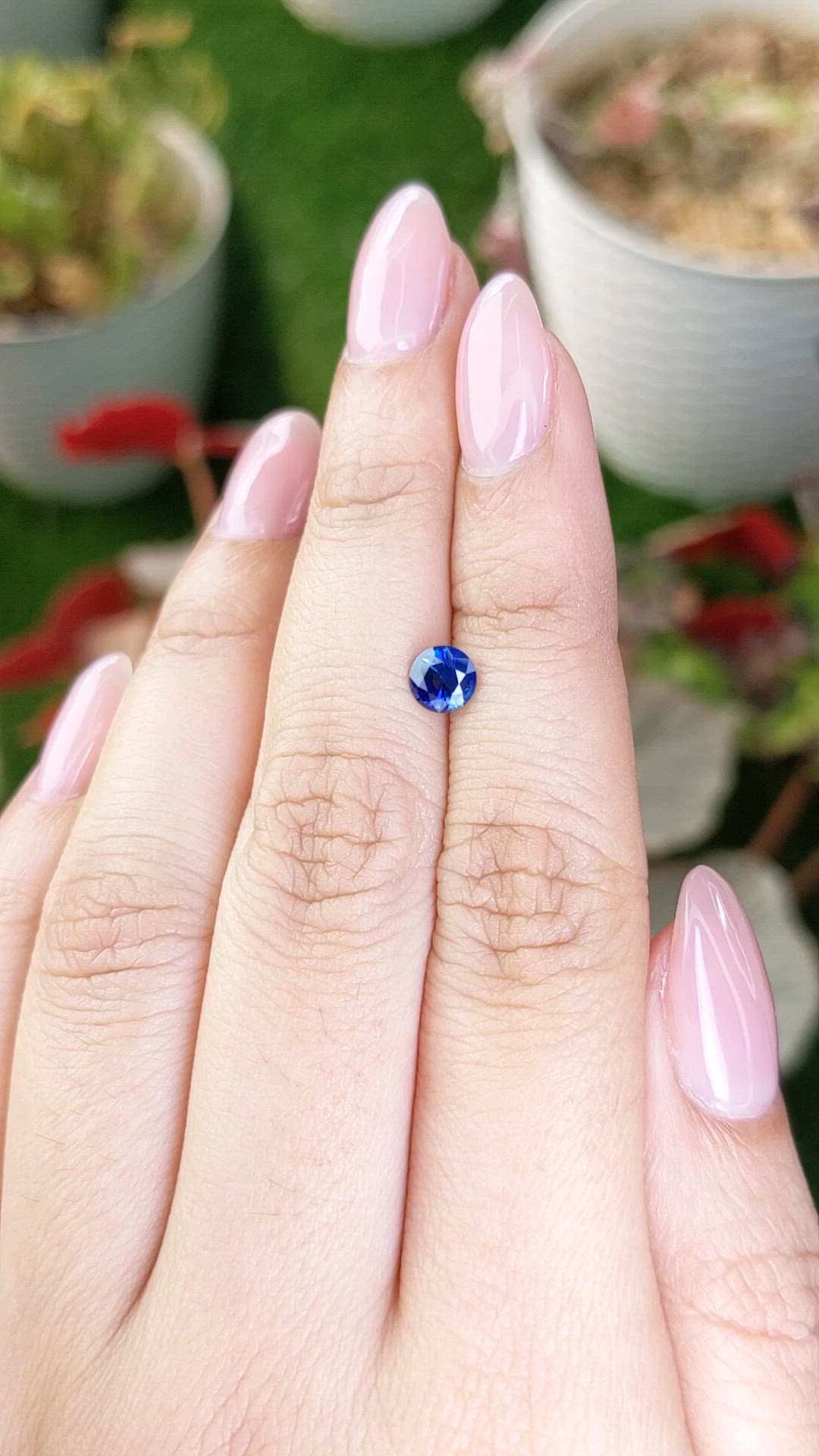 0.62 Ct. Blue Sapphire from Ceylon (Sri Lanka) Size Video