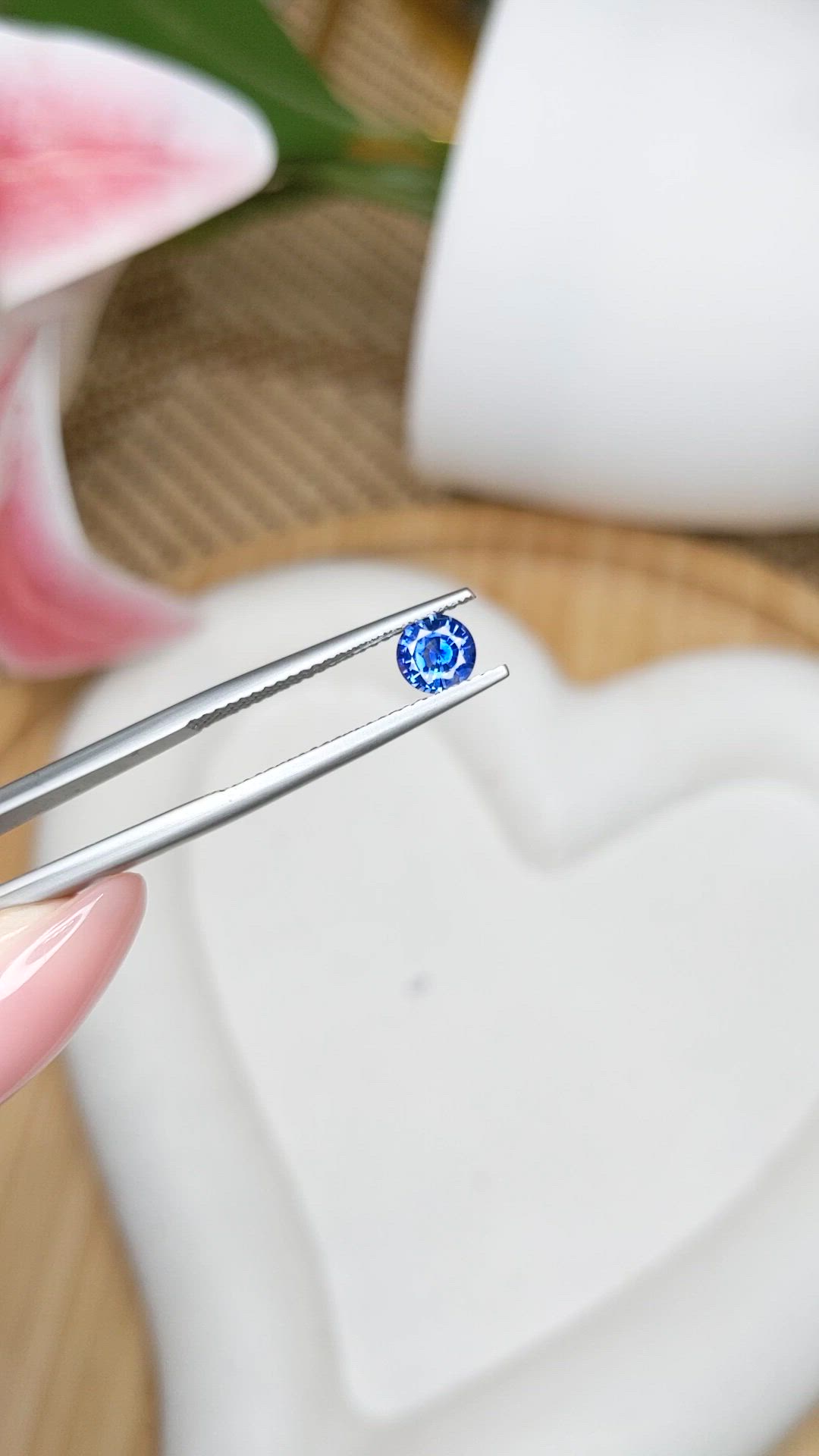 0.56 Ct. Blue Sapphire from Ceylon (Sri Lanka) Size Video