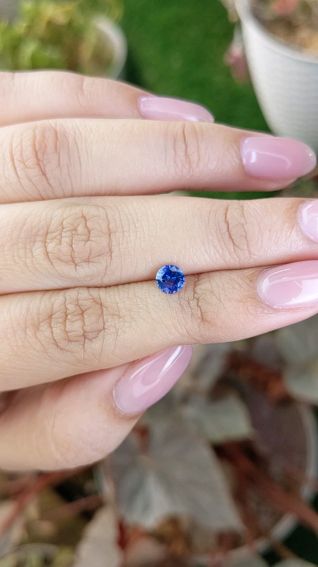 0.56 Ct. Blue Sapphire from Ceylon (Sri Lanka) Size Video