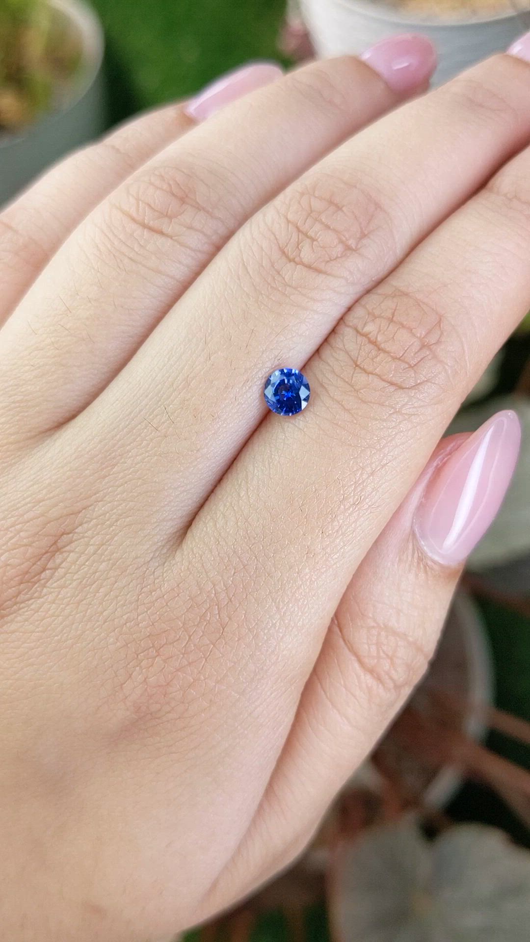 0.56 Ct. Blue Sapphire from Ceylon (Sri Lanka) Size Video