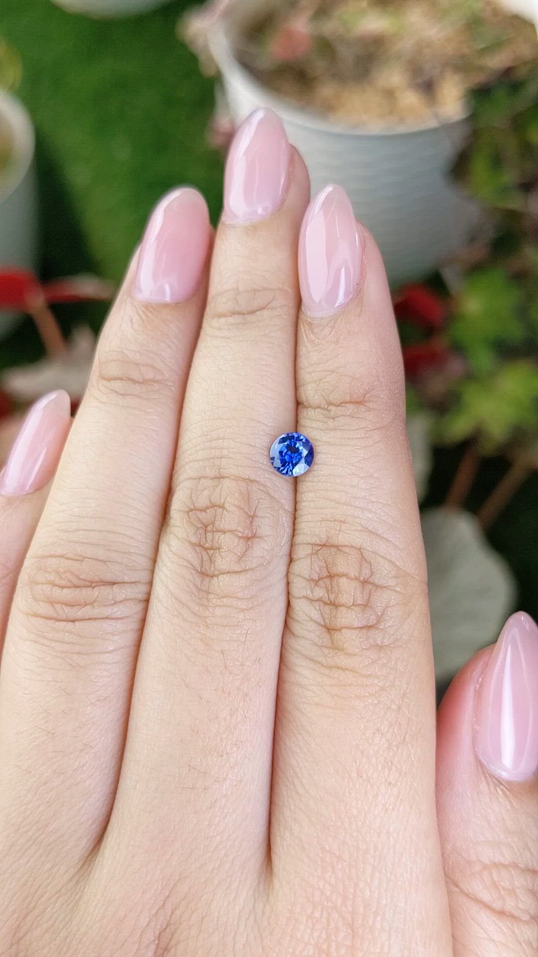 0.56 Ct. Blue Sapphire from Ceylon (Sri Lanka) Size Video