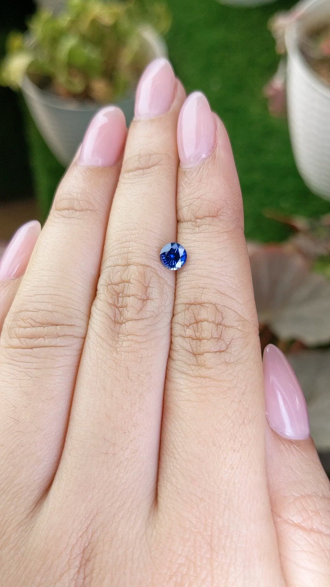 0.65 Ct. Blue Sapphire from Ceylon (Sri Lanka) Size Video