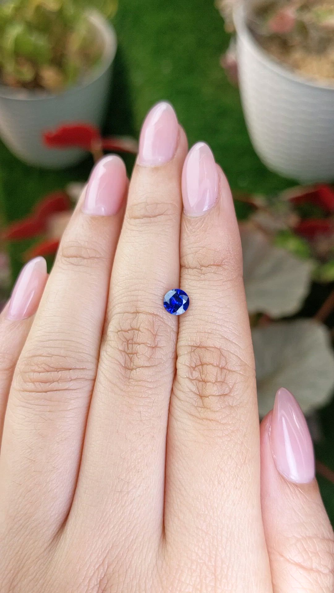 0.63 Ct. Blue Sapphire from Ceylon (Sri Lanka) Size Video