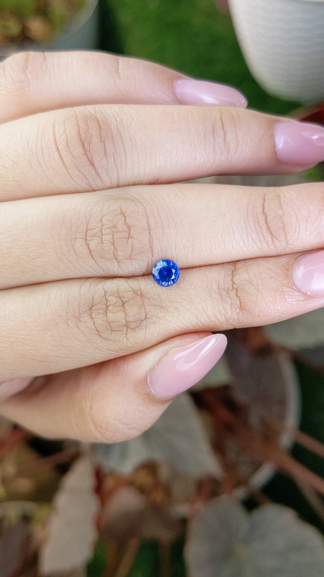 0.58 Ct. Blue Sapphire from Ceylon (Sri Lanka) Size Video