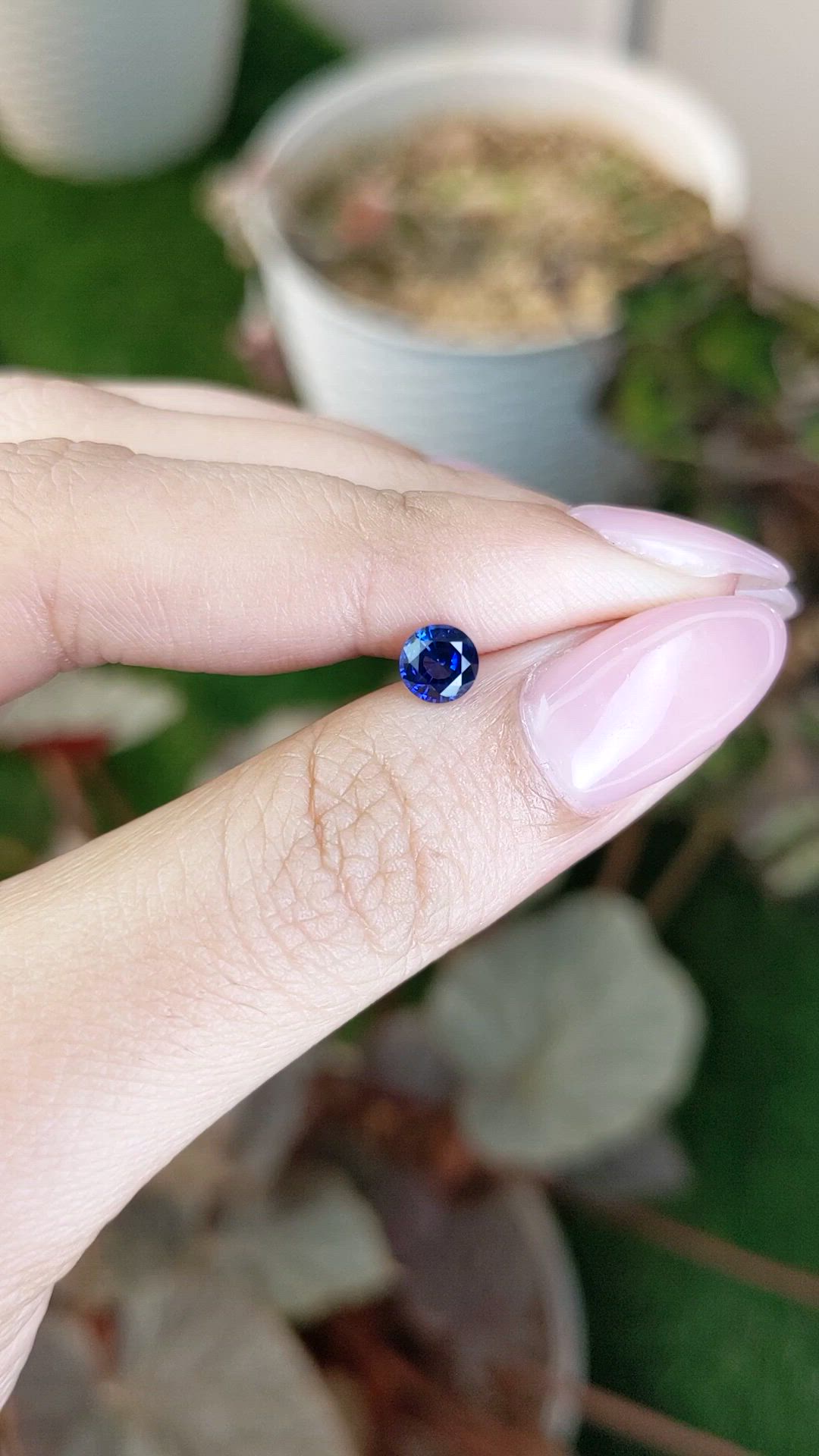 0.64 Ct. Blue Sapphire from Ceylon (Sri Lanka) Size Video