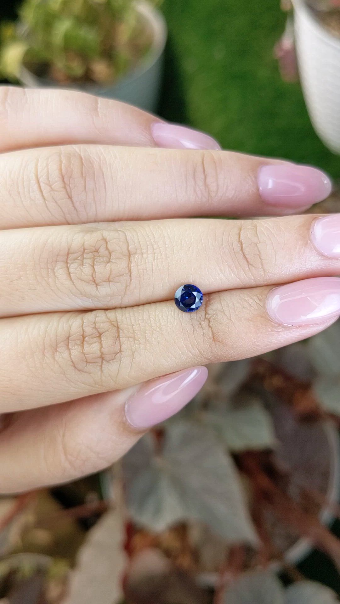 0.64 Ct. Blue Sapphire from Ceylon (Sri Lanka) Size Video