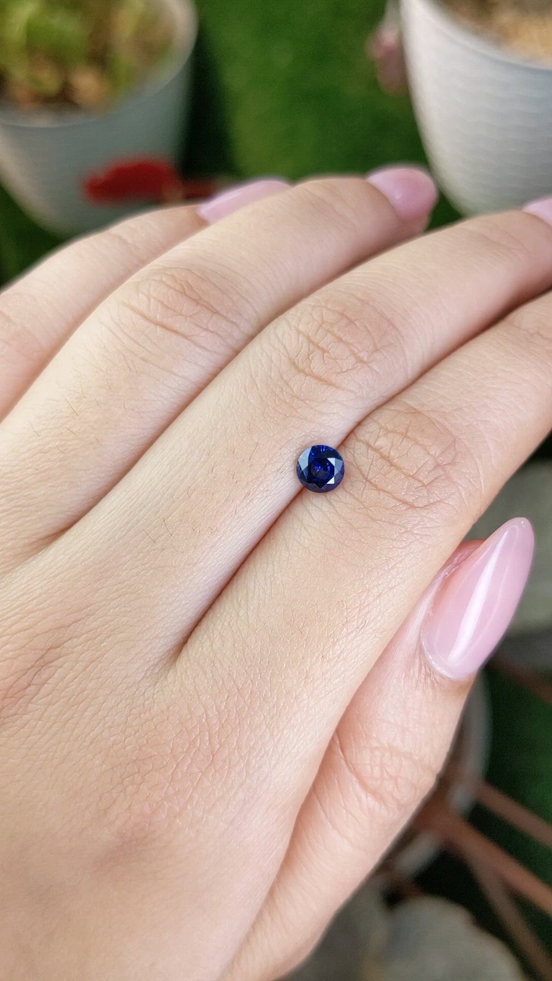 0.64 Ct. Blue Sapphire from Ceylon (Sri Lanka) Size Video