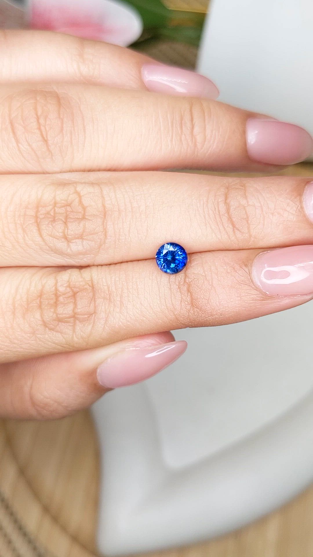 0.77 Ct. Blue Sapphire from Ceylon (Sri Lanka) Size Video