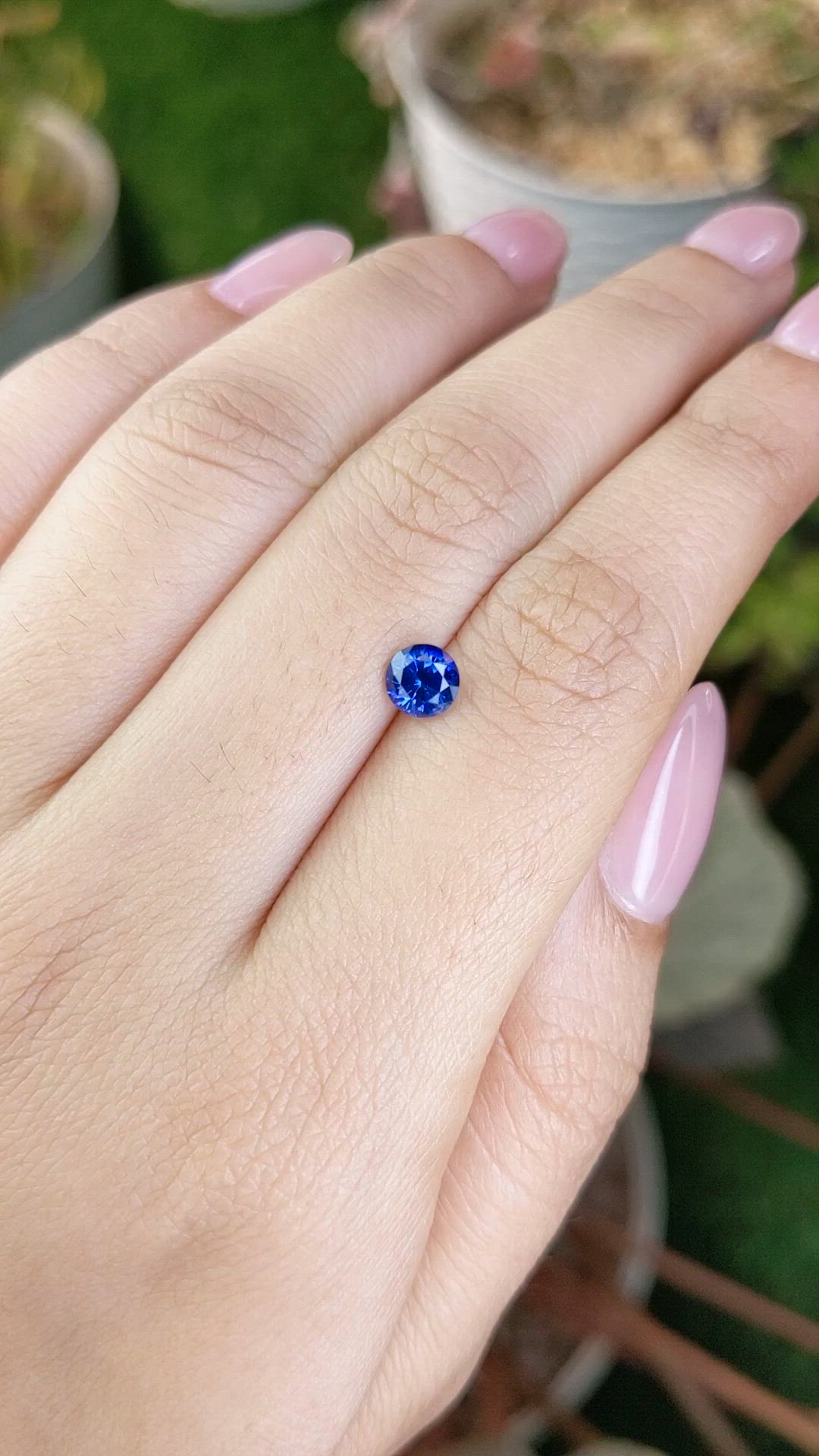 0.77 Ct. Blue Sapphire from Ceylon (Sri Lanka) Size Video